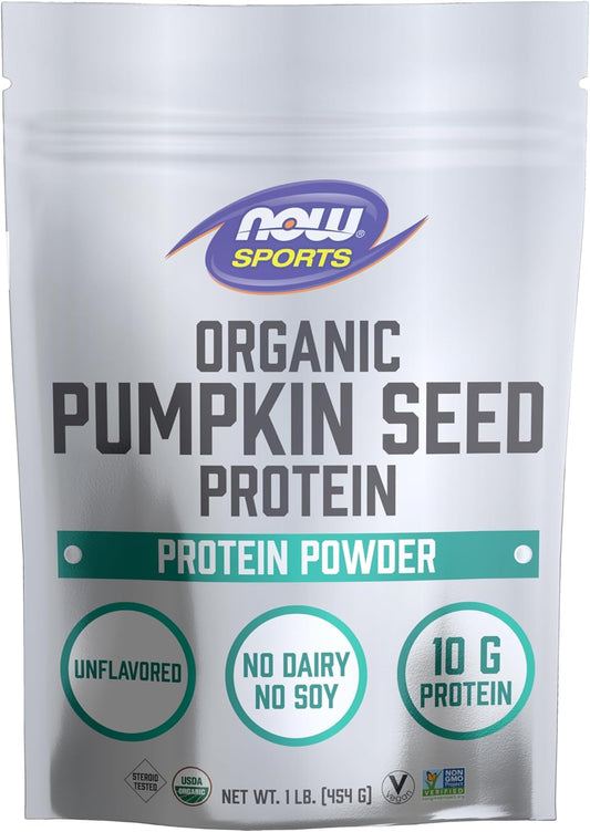 Organic Pumpkin Seed Protein Powder - 10g of Protein, Non-GMO, Unflavored - 1lb