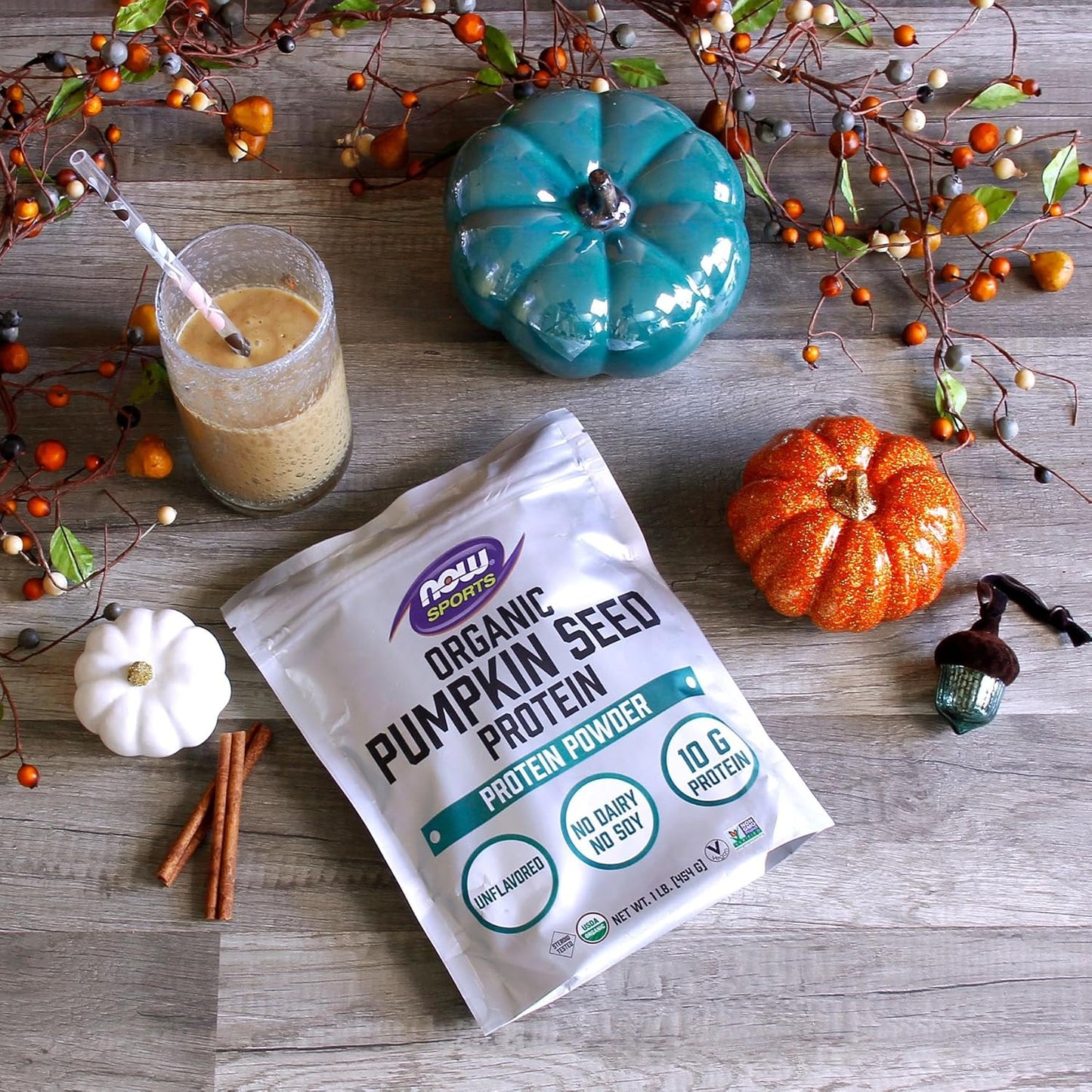 Organic Pumpkin Seed Protein Powder - 10g of Protein, Non-GMO, Unflavored - 1lb
