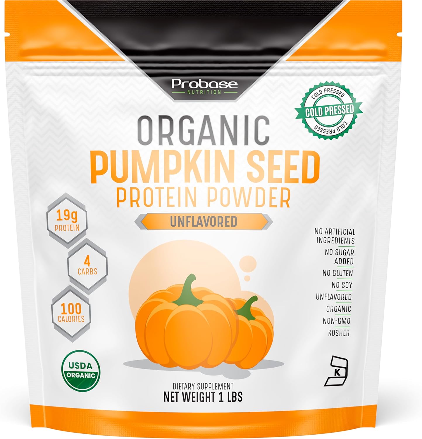 Organic Pumpkin Seed Protein Powder - Unsweetened Plant-Based Powder Rich in Omega 3, 6, 9 for Post-Activity Support | 1 lb, Cold Pressed