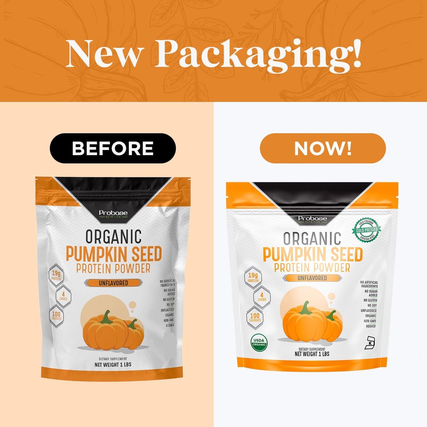 Organic Pumpkin Seed Protein Powder - Unsweetened Plant-Based Powder Rich in Omega 3, 6, 9 for Post-Activity Support | 1 lb, Cold Pressed