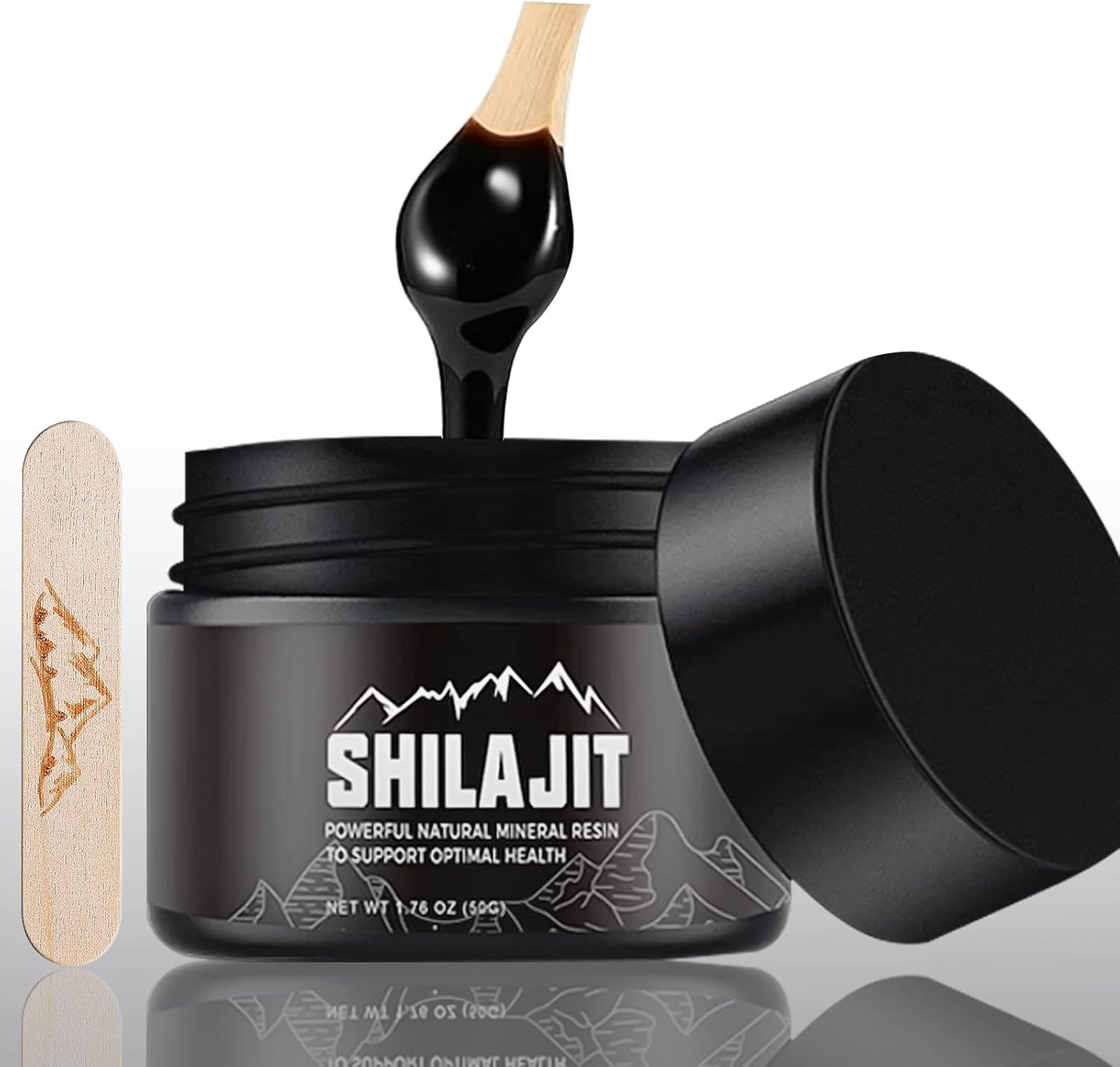 Organic Pure Himalayan Shilajit Resin - 50g Golden Grade Supplement with 80+ Trace Minerals for Energy & Immune Support