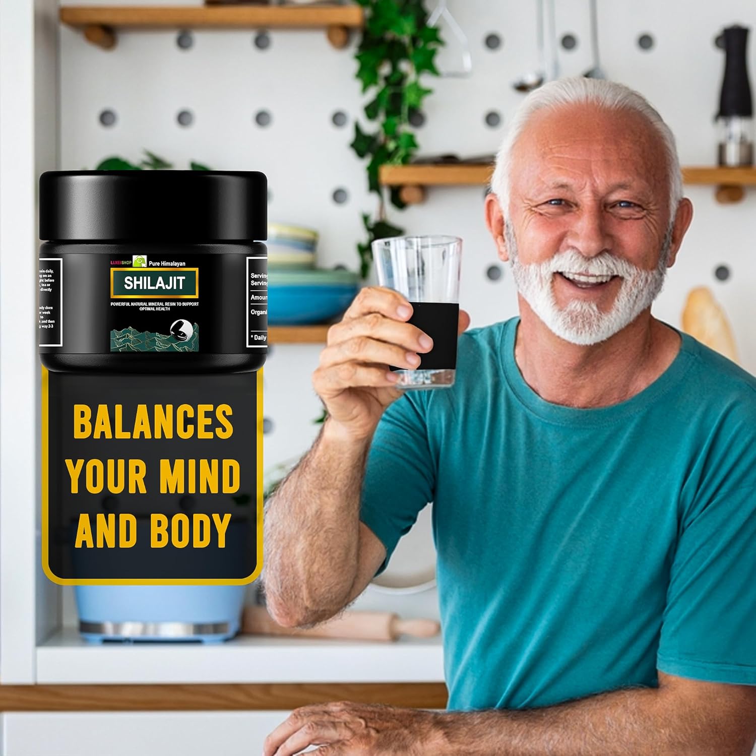 Organic Pure Himalayan Shilajit Resin - 600mg Maximum Potency with 85+ Trace Minerals & Fulvic Acid by LuxeiiShop