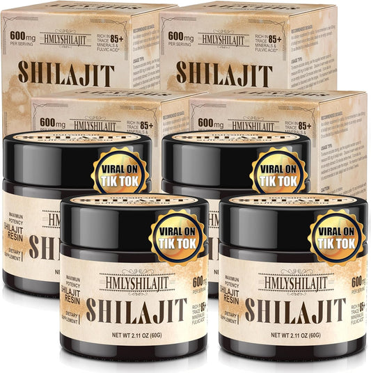 Organic Pure Himalayan Shilajit Resin 240g - Gold Grade Supplement with 85+ Trace Minerals & Fulvic Acid for Energy & Immunity - Geloo Shilajit