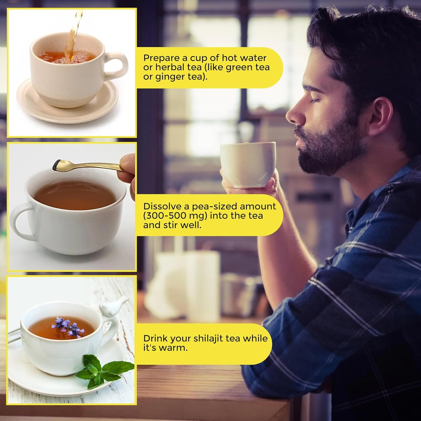 Organic Pure Himalayan Shilajit Resin 800mg - 60g Pack || Natural Shilajit for Women & Men || 85+ Trace Minerals, Fulvic Acid