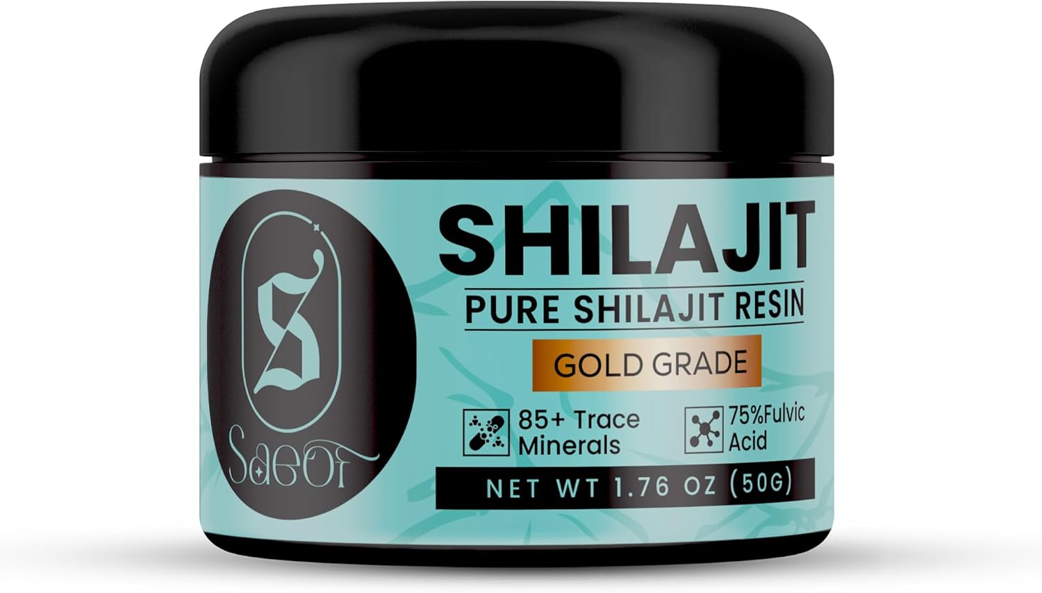 Organic Pure Himalayan Shilajit Resin Gold | 75% Fulvic Acid | 85+ Traced Minerals | Energy Booster | Immune Support | 50g
