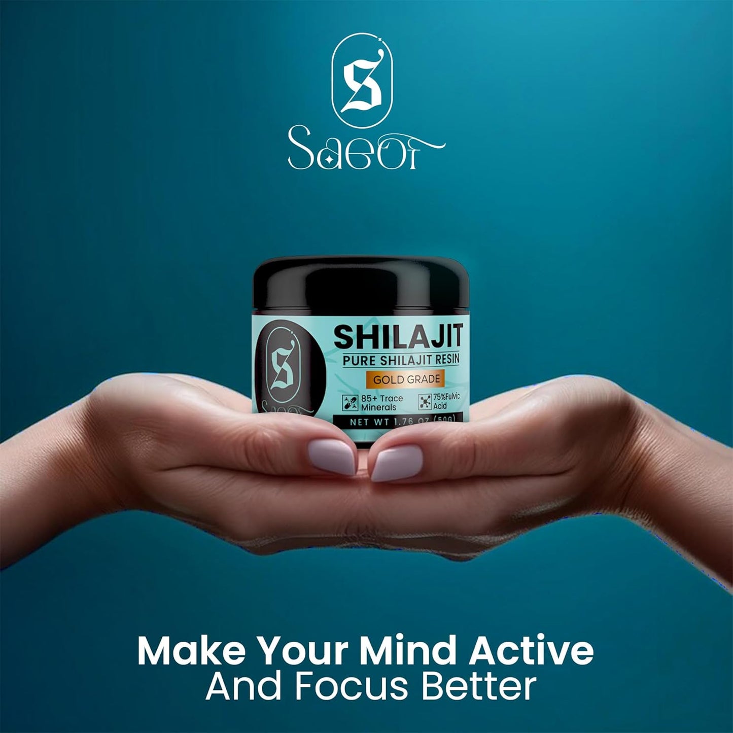 Organic Pure Himalayan Shilajit Resin Gold | 75% Fulvic Acid | 85+ Traced Minerals | Energy Booster | Immune Support | 50g