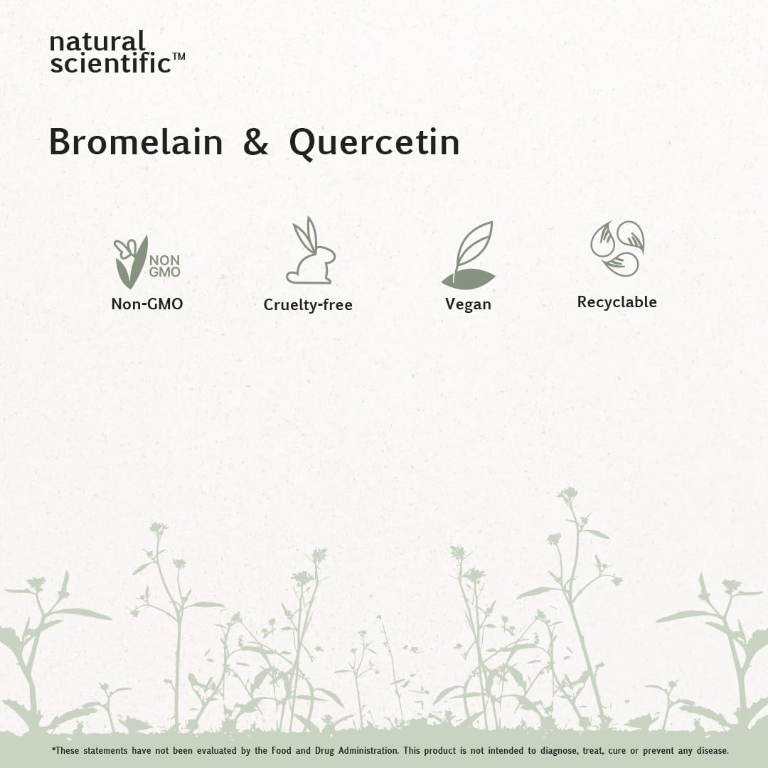 Organic Quercetin with Bromelain Capsules - Vegan, Non-GMO, Gluten-Free Supplement - Pineapple & Sophora Japonica - 30 Capsules