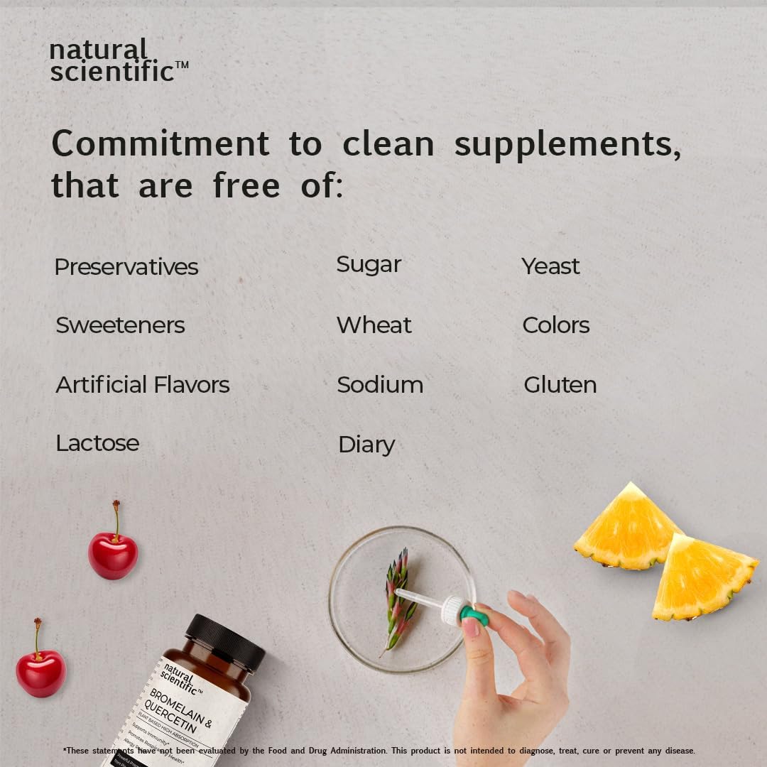 Organic Quercetin with Bromelain Capsules - Vegan, Non-GMO, Gluten-Free Supplement - Pineapple & Sophora Japonica - 30 Capsules