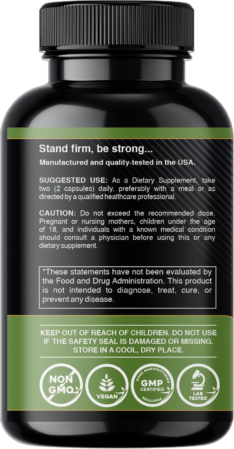 Organic Quercetin with Bromelain, Vitamin C, and Zinc | Immune Support Supplement | 500mg Capsules | Made in USA