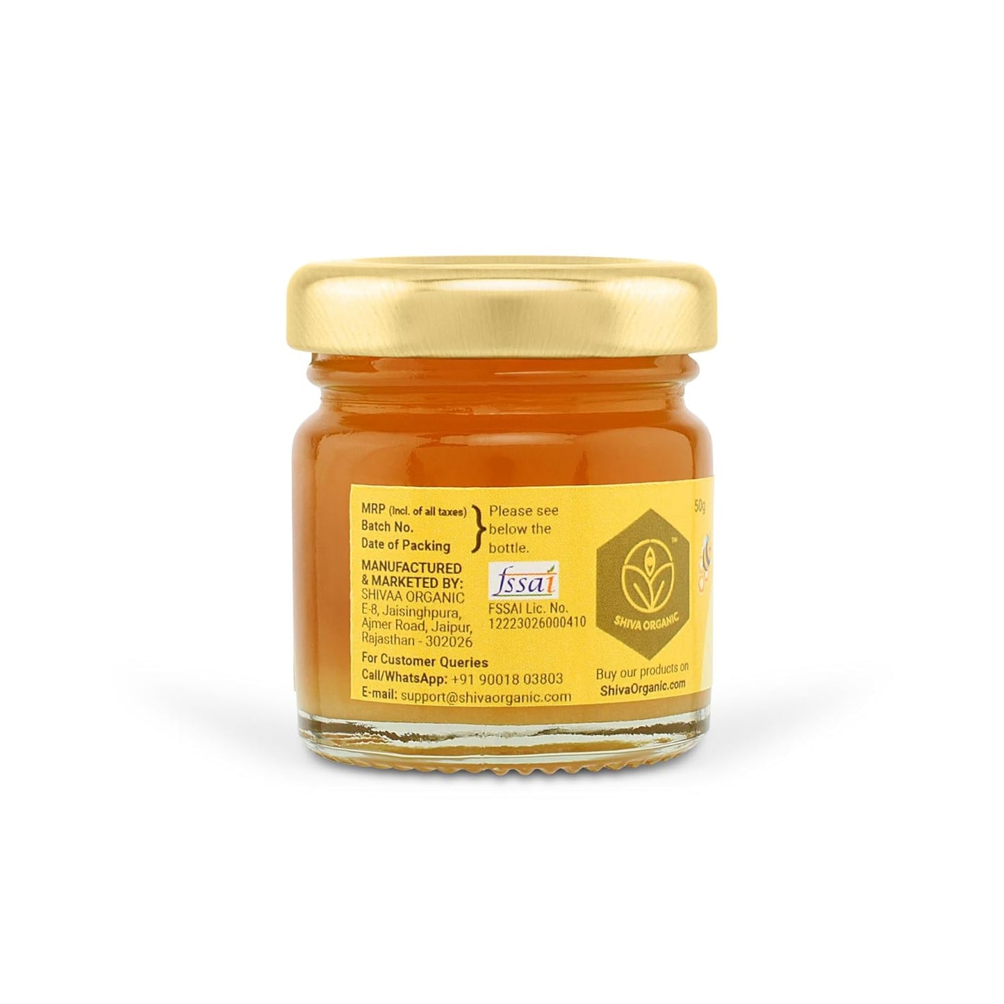 Organic Raw Honey with Royal Jelly Supplement - 50g for Energy, Immunity, Hormonal Balance & Skin - Natural Nutrient Boost