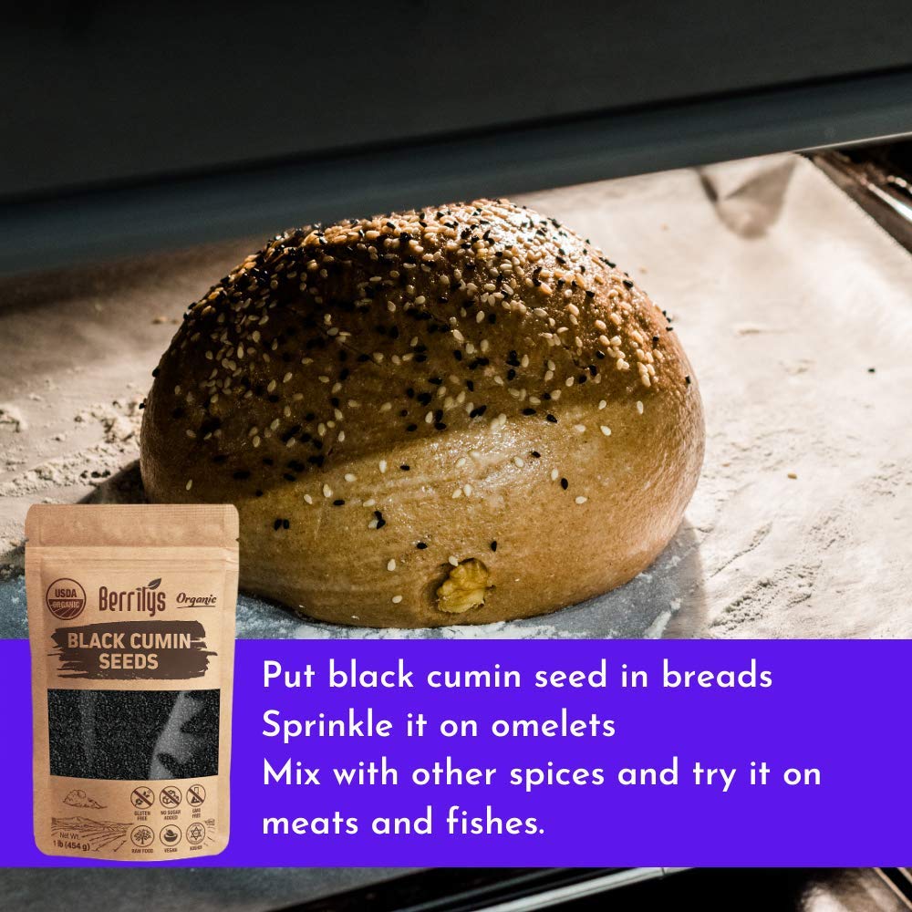 Organic RAWYA Black Seed Oil and Seeds Bundle - Cold Pressed Nigella Sativa, Cumin Seed Oil, High Thymoquinone, Pure & Natural - USDA Certified - 8.4 Oz Oil + 16 Oz Seeds