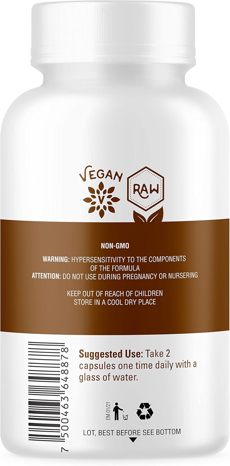 Organic Reishi Mushroom Capsules | 60 Vegan Adaptogen Capsules for Immune Support & Stress Relief | USDA Certified, Non-GMO, Natural Wellness Supplement