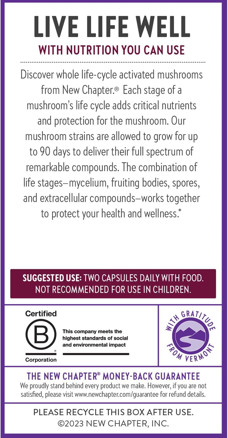 Organic Reishi Mushroom Immune Support Supplement - Vegan, Non-GMO Nootropic Formula - 60 ct