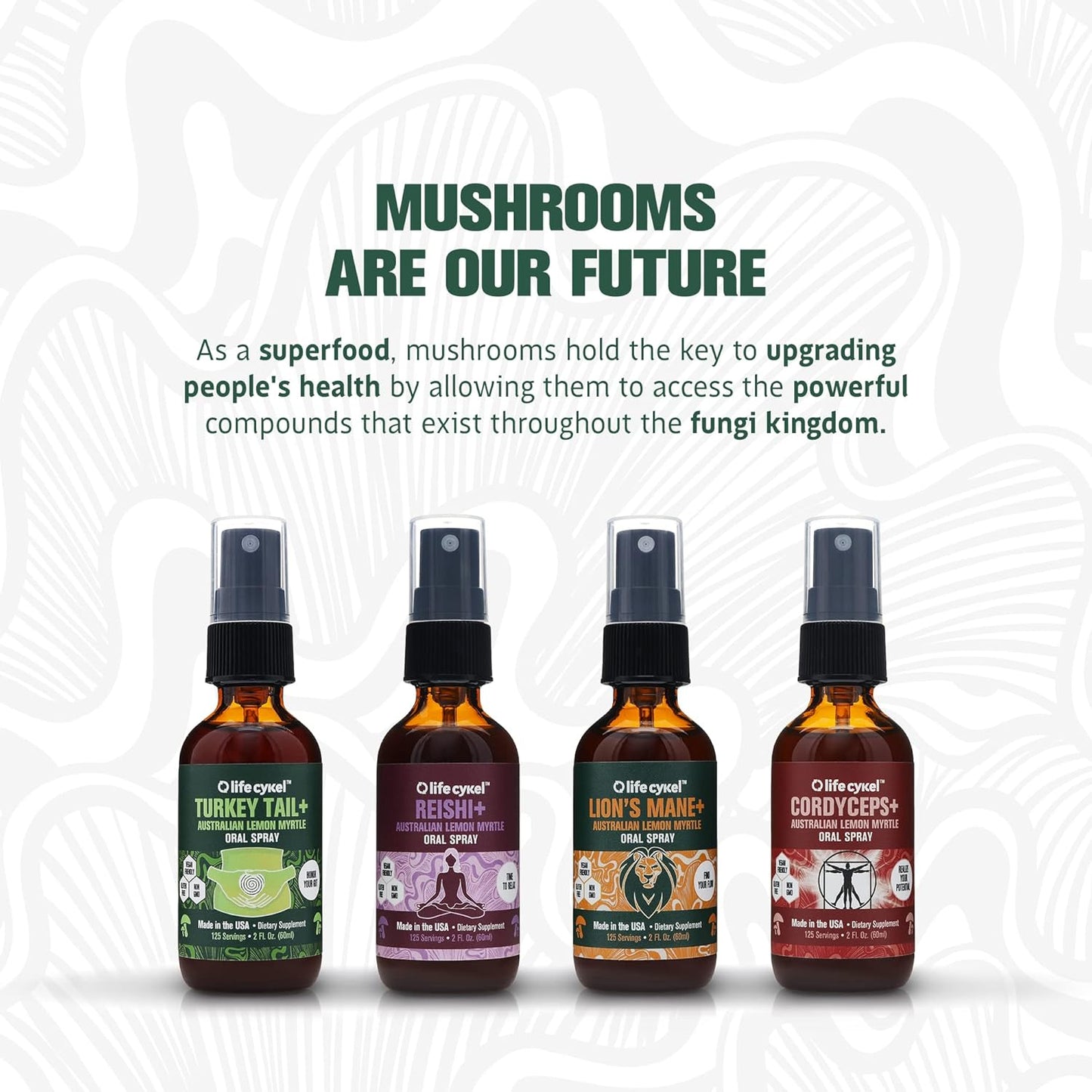 Organic Reishi Mushroom Oral Spray with Lemon Myrtle for Sleep and Immune Support - Antioxidants, Vitamin C - Vegan, Non-GMO - 1 oz