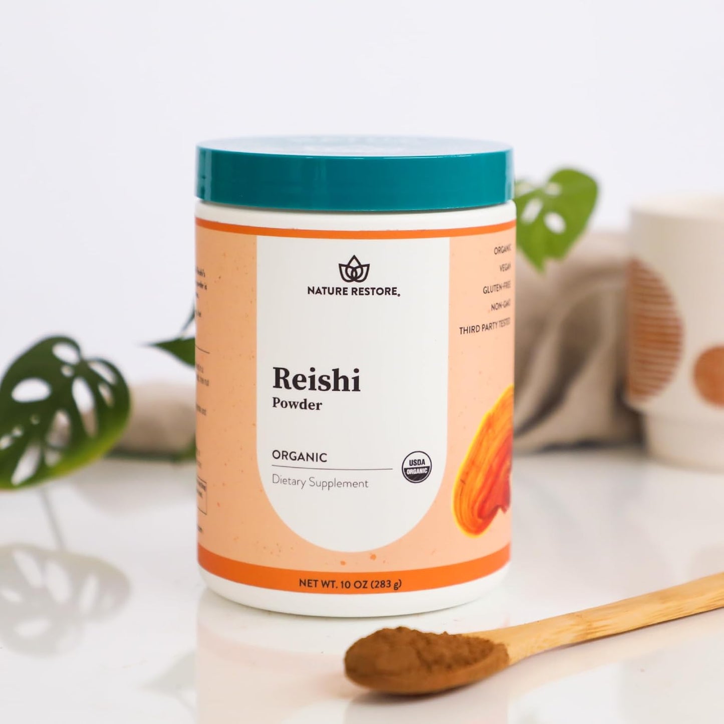 Organic Reishi Mushroom Powder - 10oz, USDA Certified, Non-GMO, Gluten-Free, California Packaged - Ganoderma Lucidum/Lingzhi