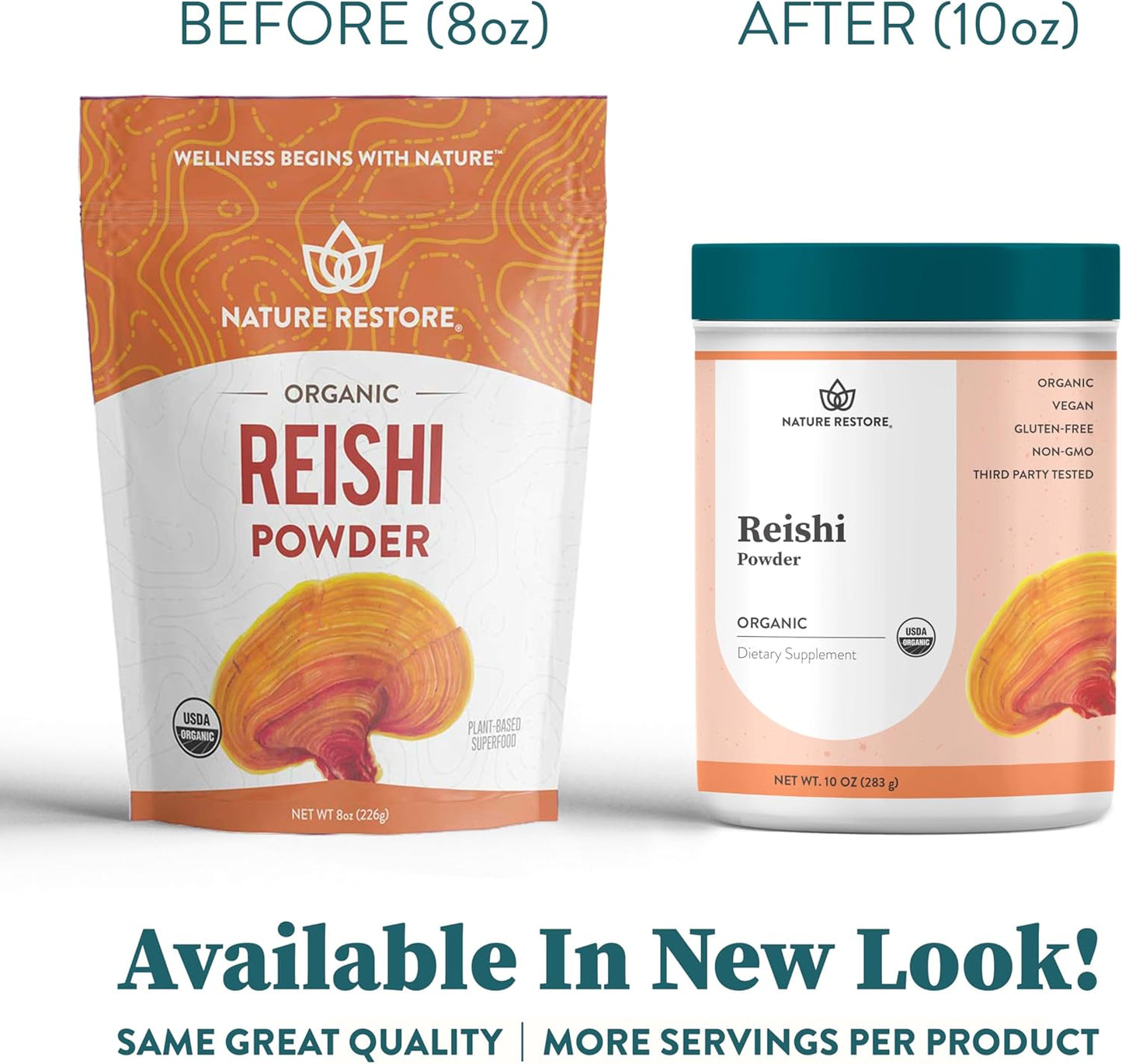 Organic Reishi Mushroom Powder - 10oz, USDA Certified, Non-GMO, Gluten-Free, California Packaged - Ganoderma Lucidum/Lingzhi