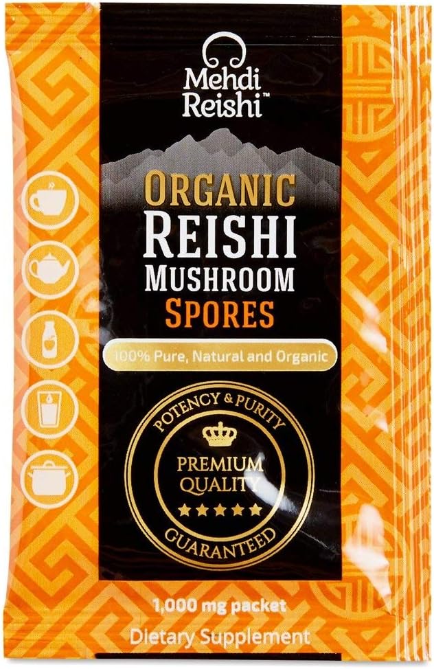 Organic Reishi Mushroom Spores - 100% Pure, Premium, High Potency Triterpenes - 30 Servings (30g)