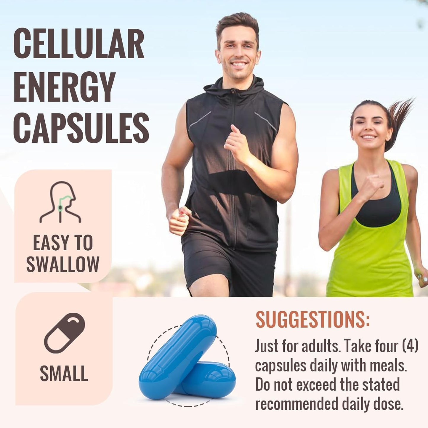 Organic Resciency 2326 MG Mitochondrial Supplements for Energy, Strength, and Recovery - 120 Capsules with ATP, Vitamins, CoQ10, and PQQ