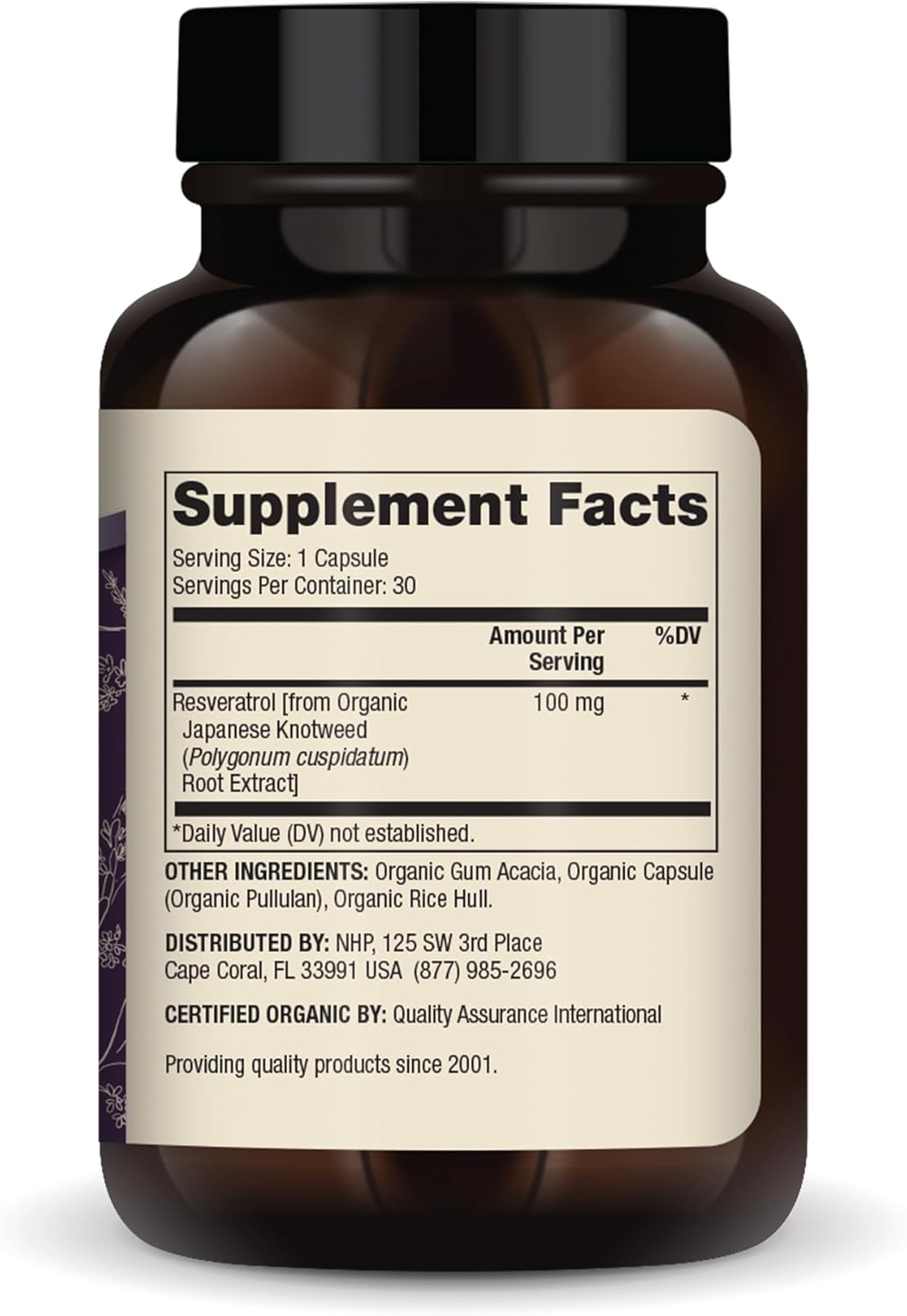 Organic Resveratrol Dietary Supplement, 100mg Capsules - 30 Servings, Non GMO, Gluten Free, Soy Free - USDA Organic by Dr. Mercola