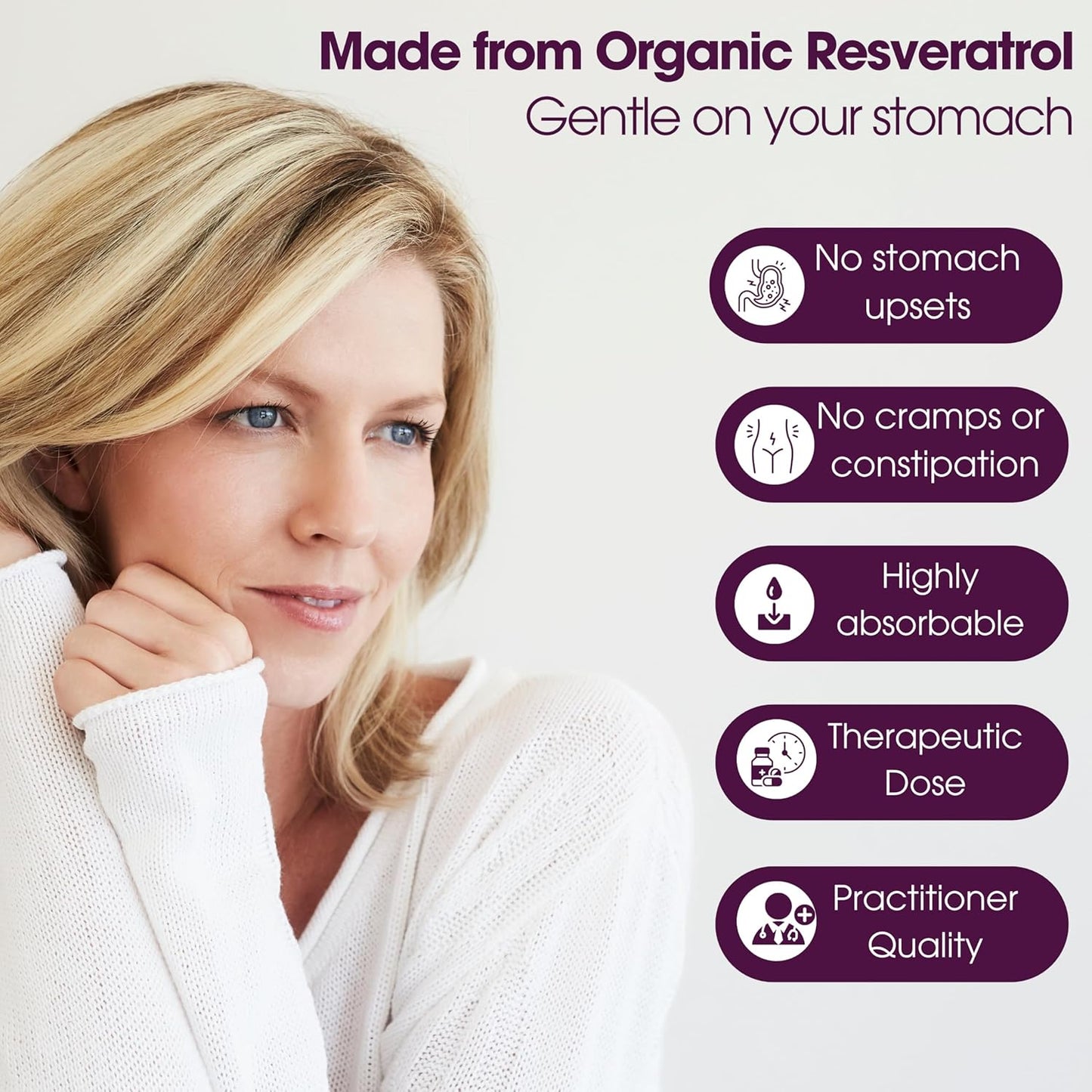 Organic Resveratrol Supplement - 1200mg Per Serving - Anti Aging & Immune Support - 90 Vegan Capsules - Extra Strength Formula with Green Tea Leaf & Black Pepper