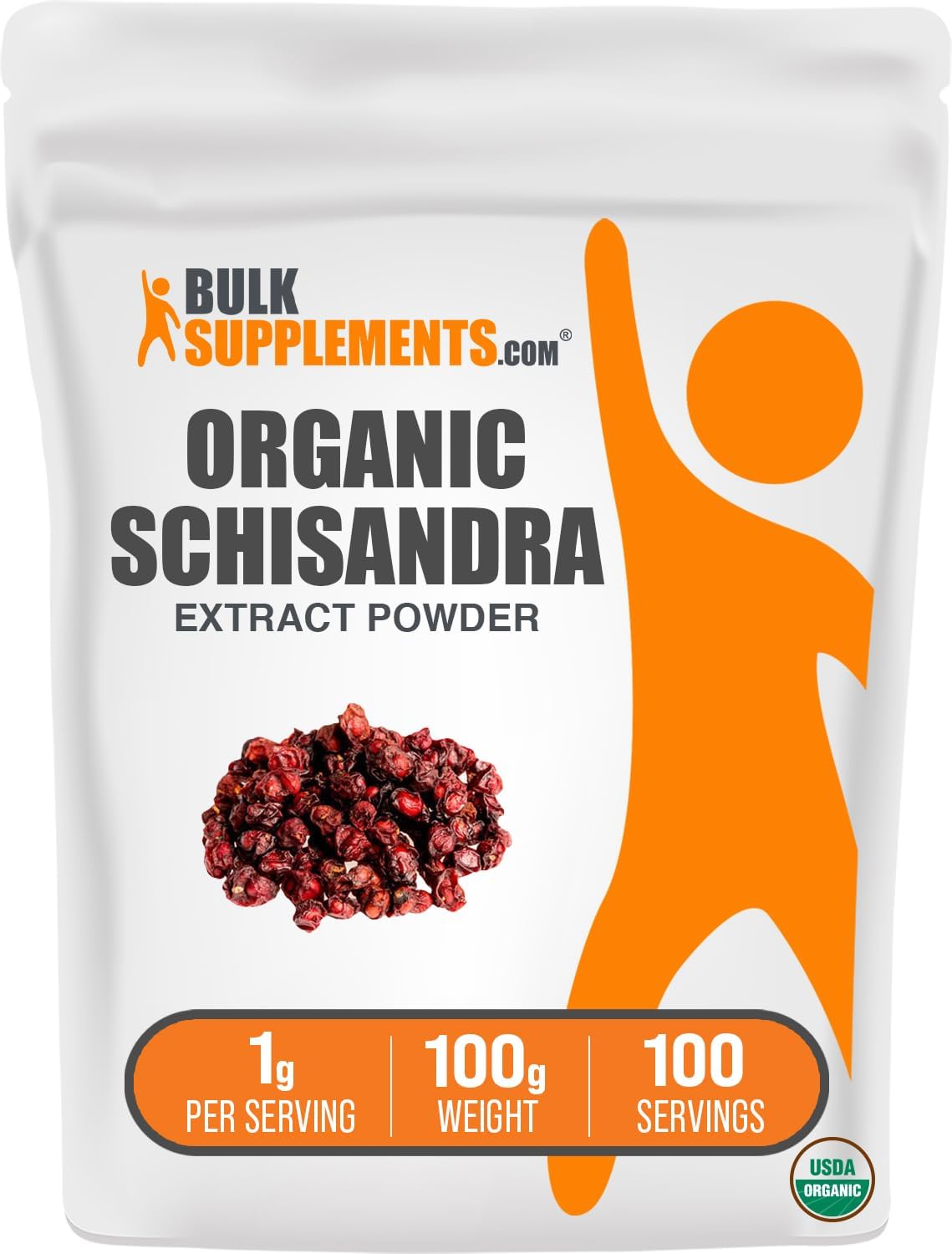 Organic Schisandra Extract Powder - Herbal Supplement, Gluten Free - 1000mg per Serving - 100g (3.5 oz) Pack
