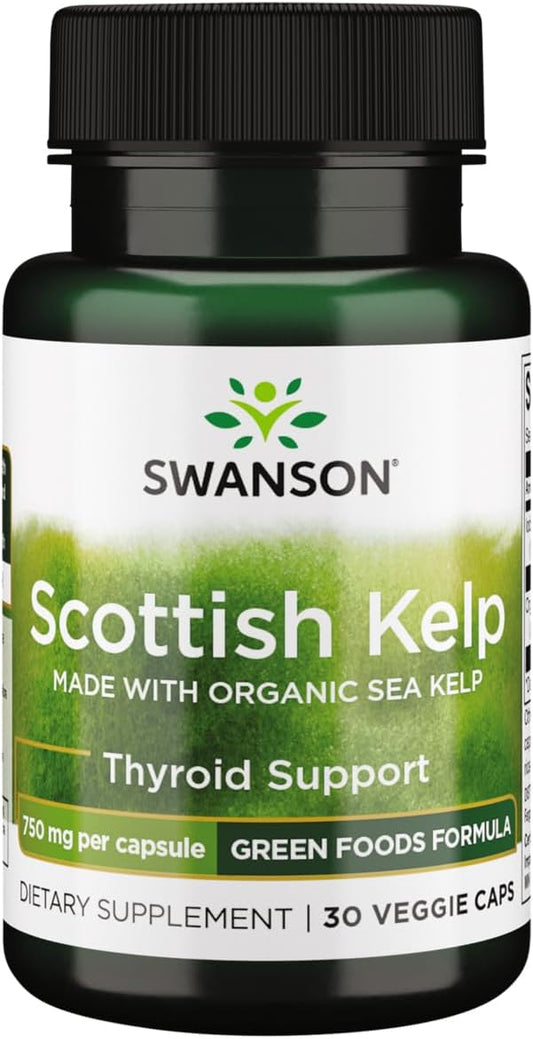 Organic Scottish Kelp Capsules - 750mg, 30 Vegetarian Capsules by Swanson