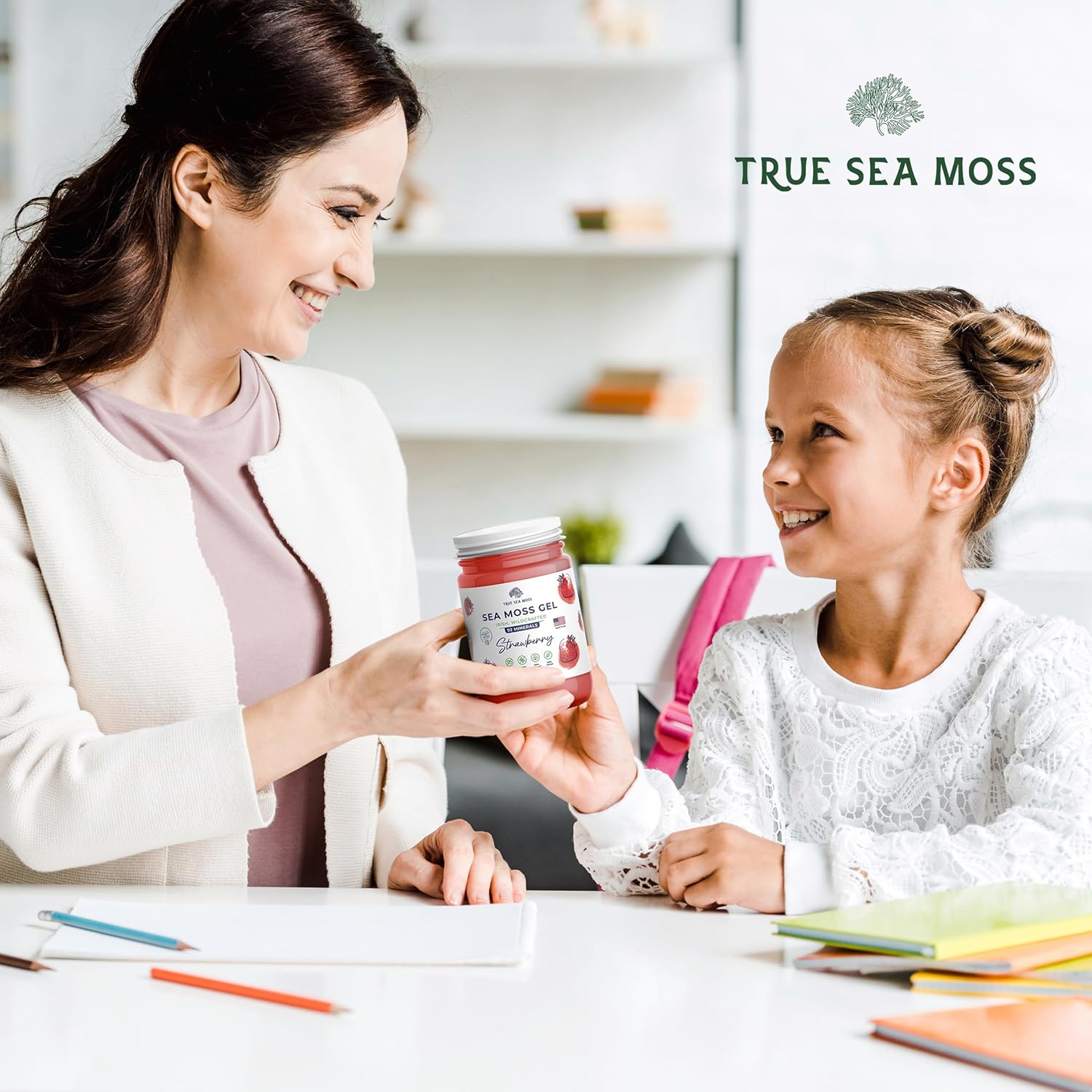 Organic Sea Moss Soap with Green Tea Matcha, Aloe, Bergamot, and Strawberry Sea Moss Gel