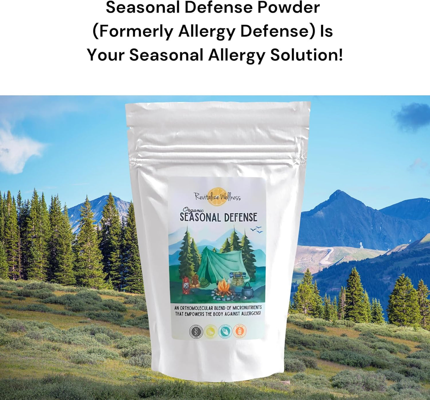 Organic Seasonal Defense Supplement with Bromelain, Vitamin B3, C, Quercetin, NAC - Fruit Punch Flavor - 30 Servings