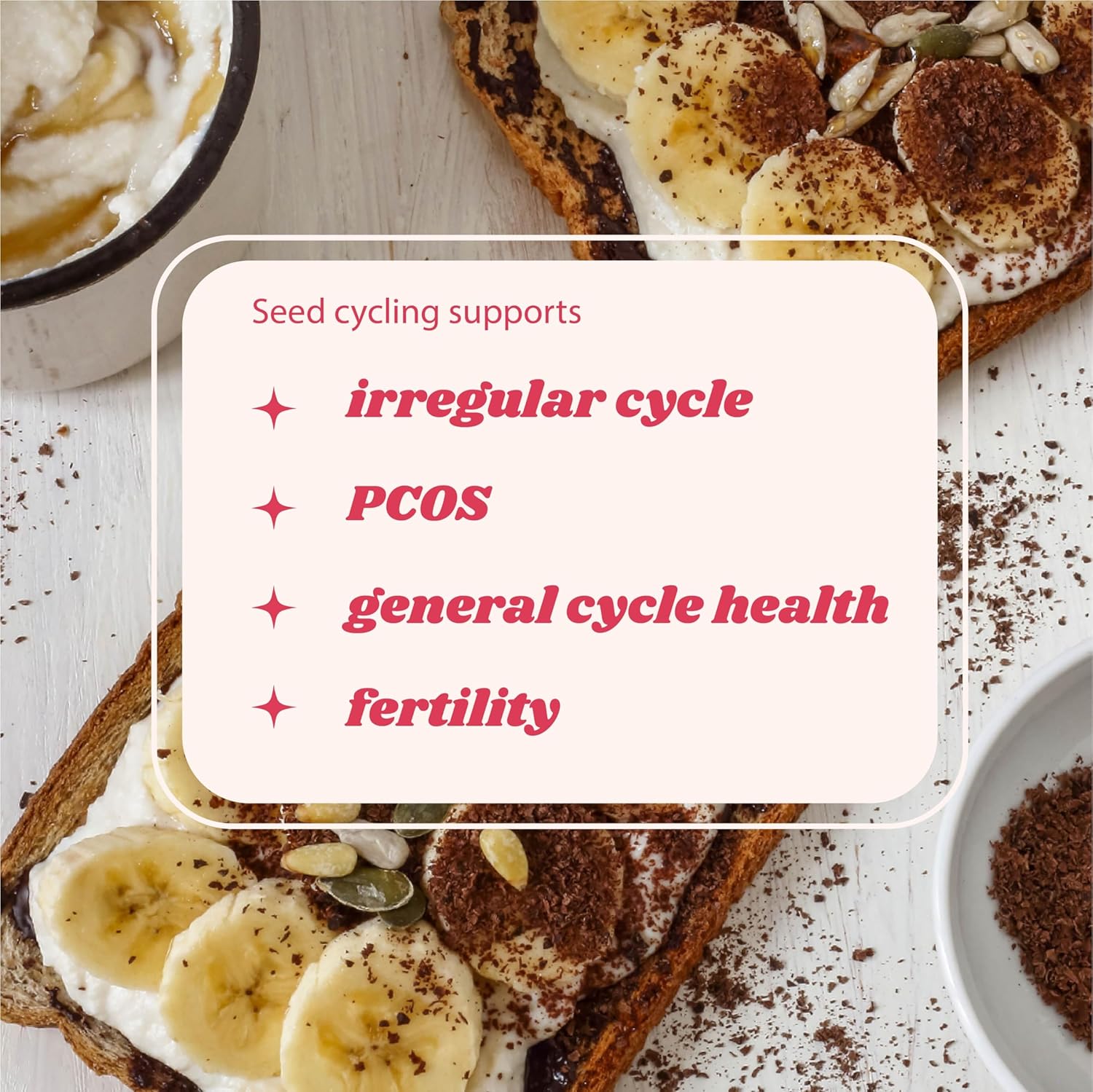 Organic Seed Cycling Kit for PMS Relief | Soothe Cramps, Hormonal Acne, Mood Swings | 100% Plant Based | Monthly Supply for Natural Support