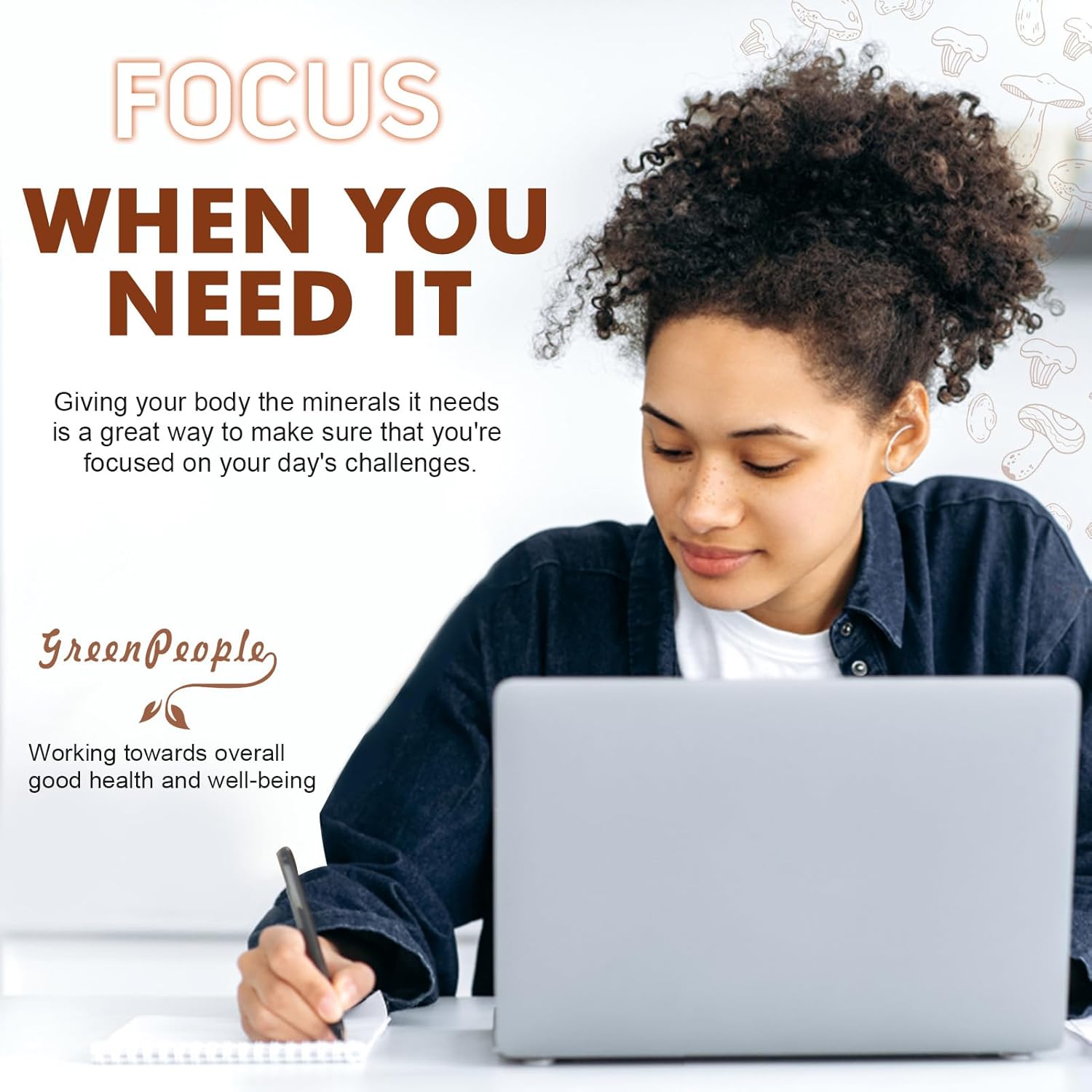 Organic Shilajit Coffee Powder with Ashwagandha, Chaga, Reishi Mushroom, and Ginseng - Superfood for Focus and Energy, 30 Servings