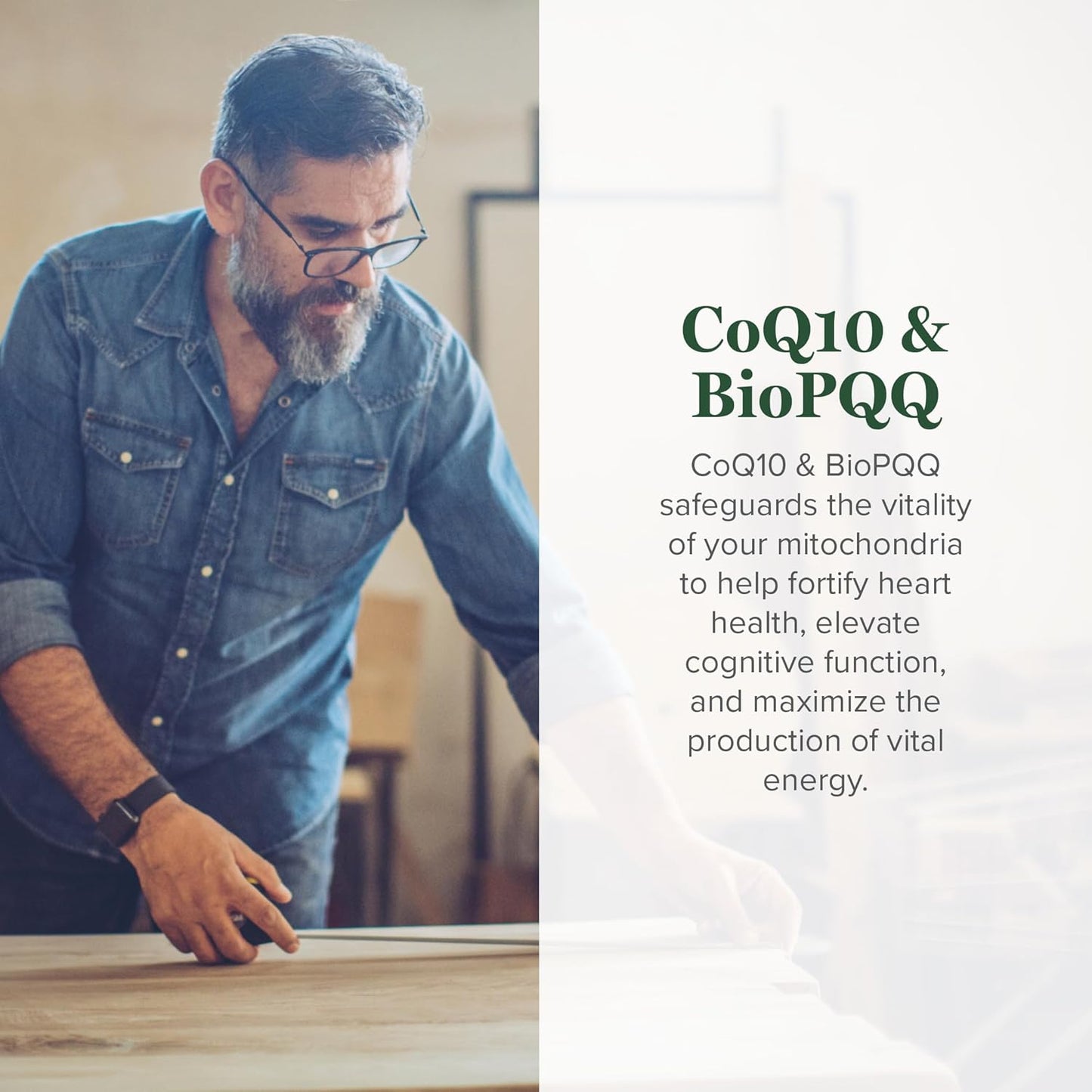 Organic Shilajit CoQ10 & BioPQQ: Heart & Brain Health Antioxidant Support - Energy Optimizer for Men & Women - 150mg, 60 Capsules