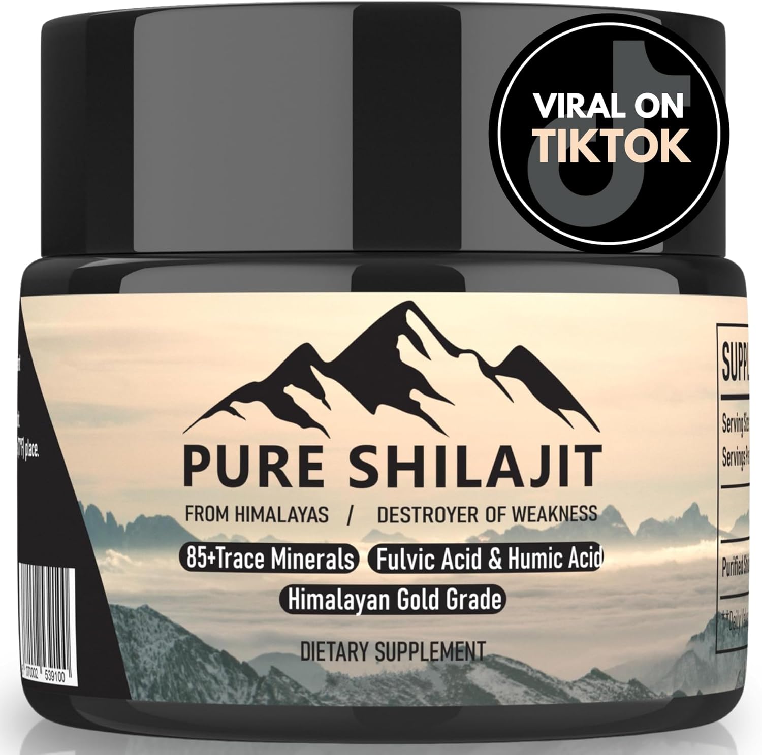 Organic Shilajit Himalayan Resin Supplement for Energy, Strength, and Immunity - 30g Pure Resin with 85+ Trace Minerals