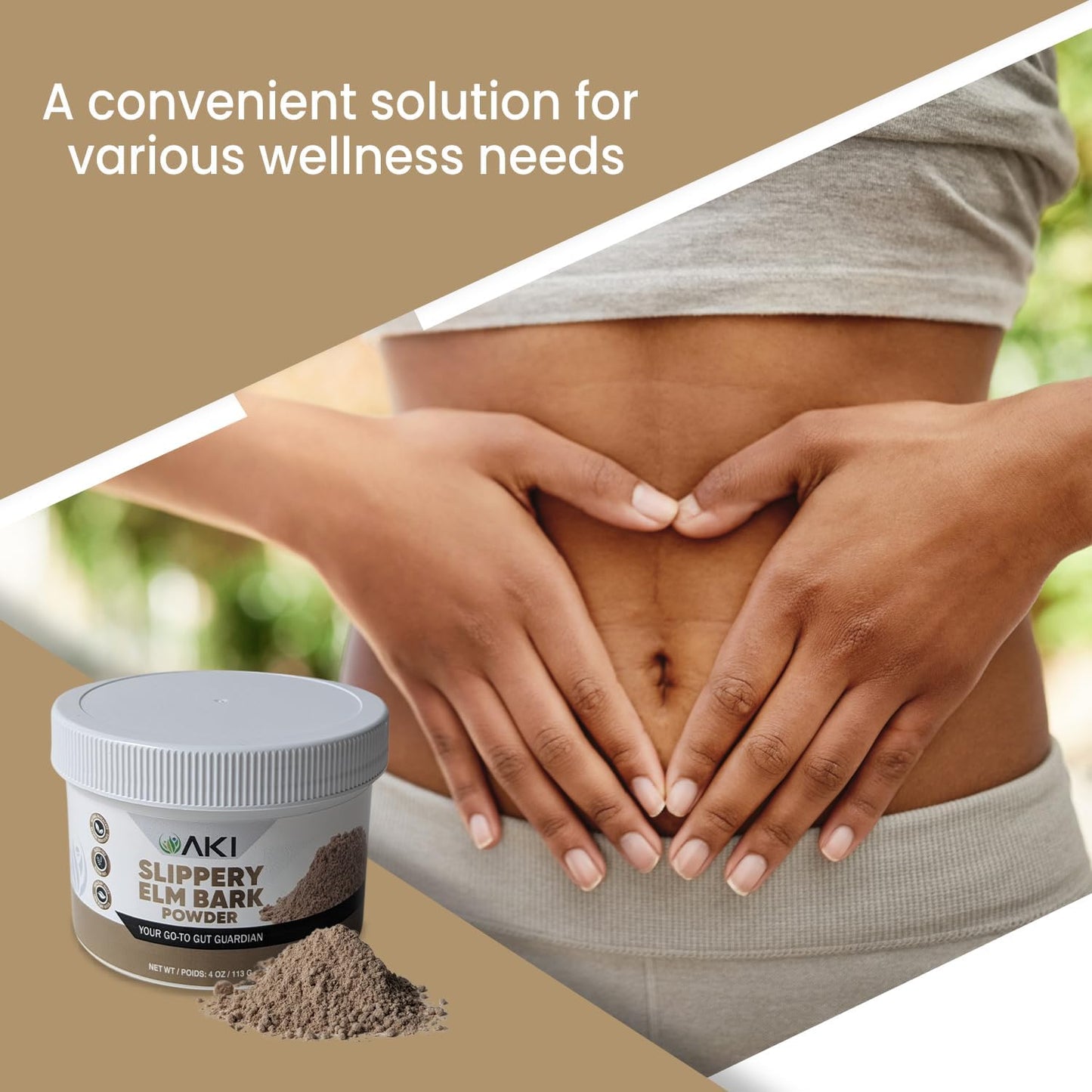 Organic Slippery Elm Bark Powder - Plant-Based Protein for Digestive & Throat Health - Vegan, Gluten-Free, Non-GMO (4oz)