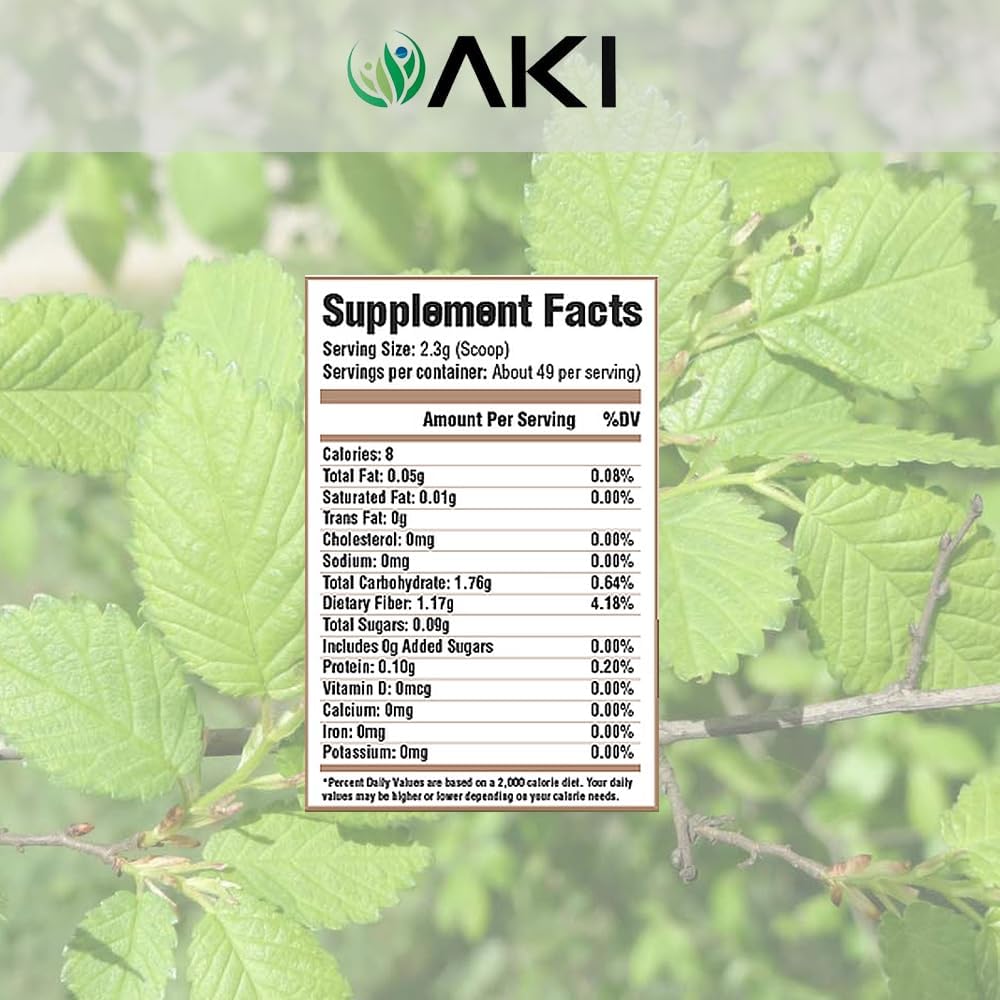 Organic Slippery Elm Bark Powder - Plant-Based Protein for Digestive & Throat Health - Vegan, Gluten-Free, Non-GMO (4oz)