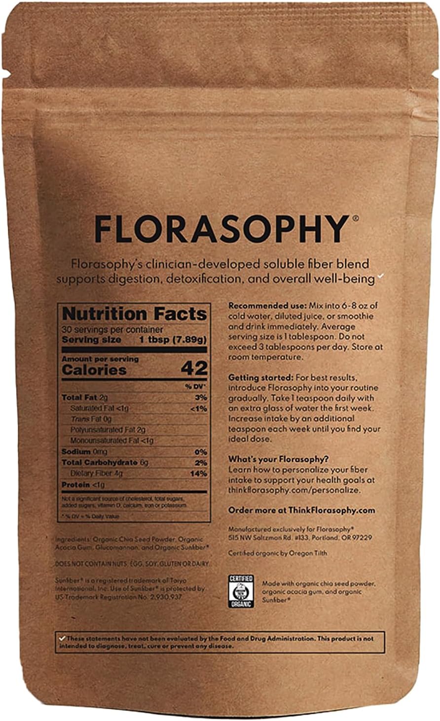 Organic Soluble Fiber Supplement for Digestive Health, Constipation & IBS Relief - Gluten Free Vegan Prebiotic Powder - 30 Day Supply