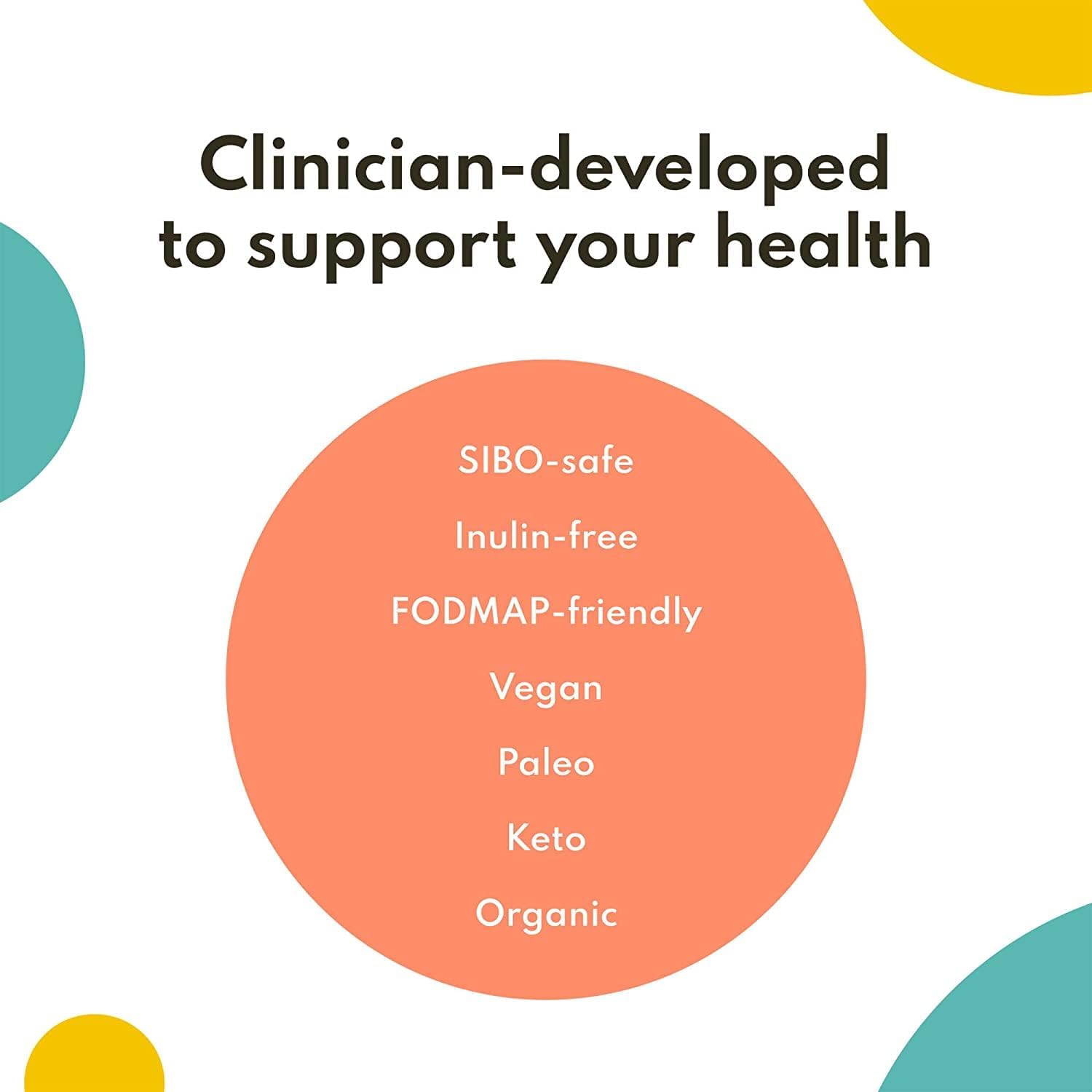 Organic Soluble Fiber Supplement for Digestive Health, Diarrhea Control & IBS Relief - Vegan Prebiotic Powder - One Month Supply