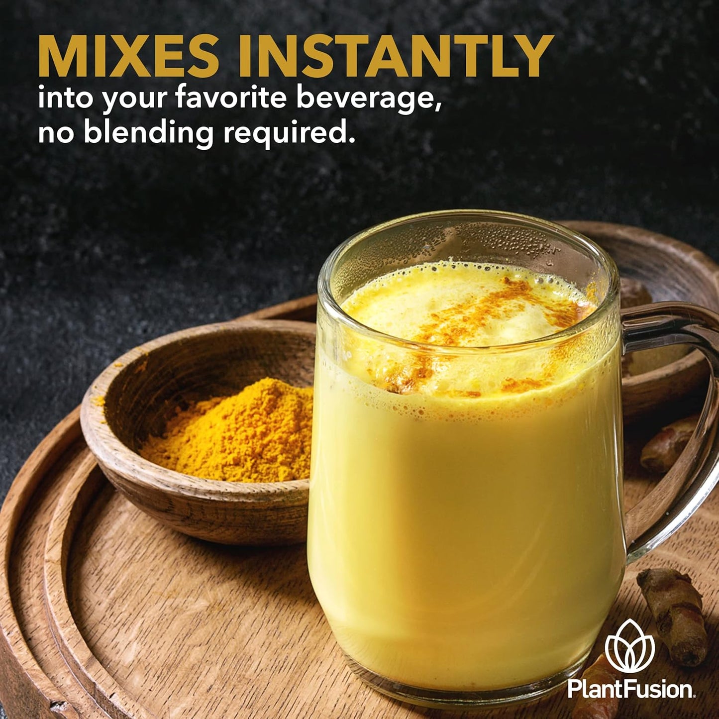 Organic SOTRU PlantFusion Turmeric & Ginger Drink Mix - Herbal Supplement Powder with Curcuminoids - Non-GMO, Vegan, Gluten-Free, 4.76 oz