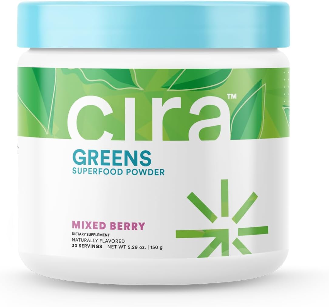 Organic Spirulina Superfood Powder with Antioxidant-Rich Ingredients for Digestion & Energy - Mixed Berry, 30 Servings