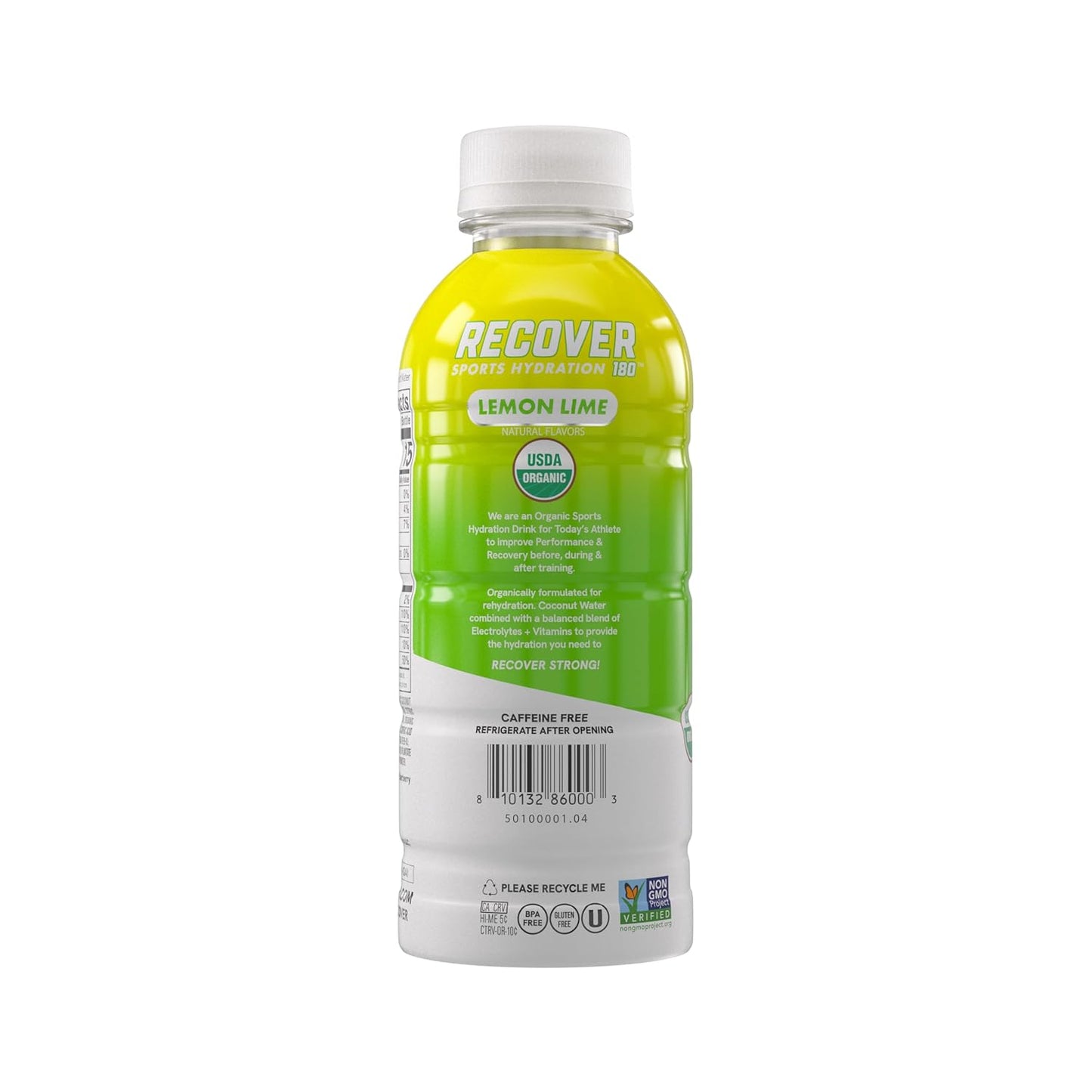 Organic Sports Hydration Drink with Electrolytes, Vitamins, No Added Sugar - 15 Calorie Beverage, Lemon Lime Flavor (16.9 Fl Oz, Pack of 12)