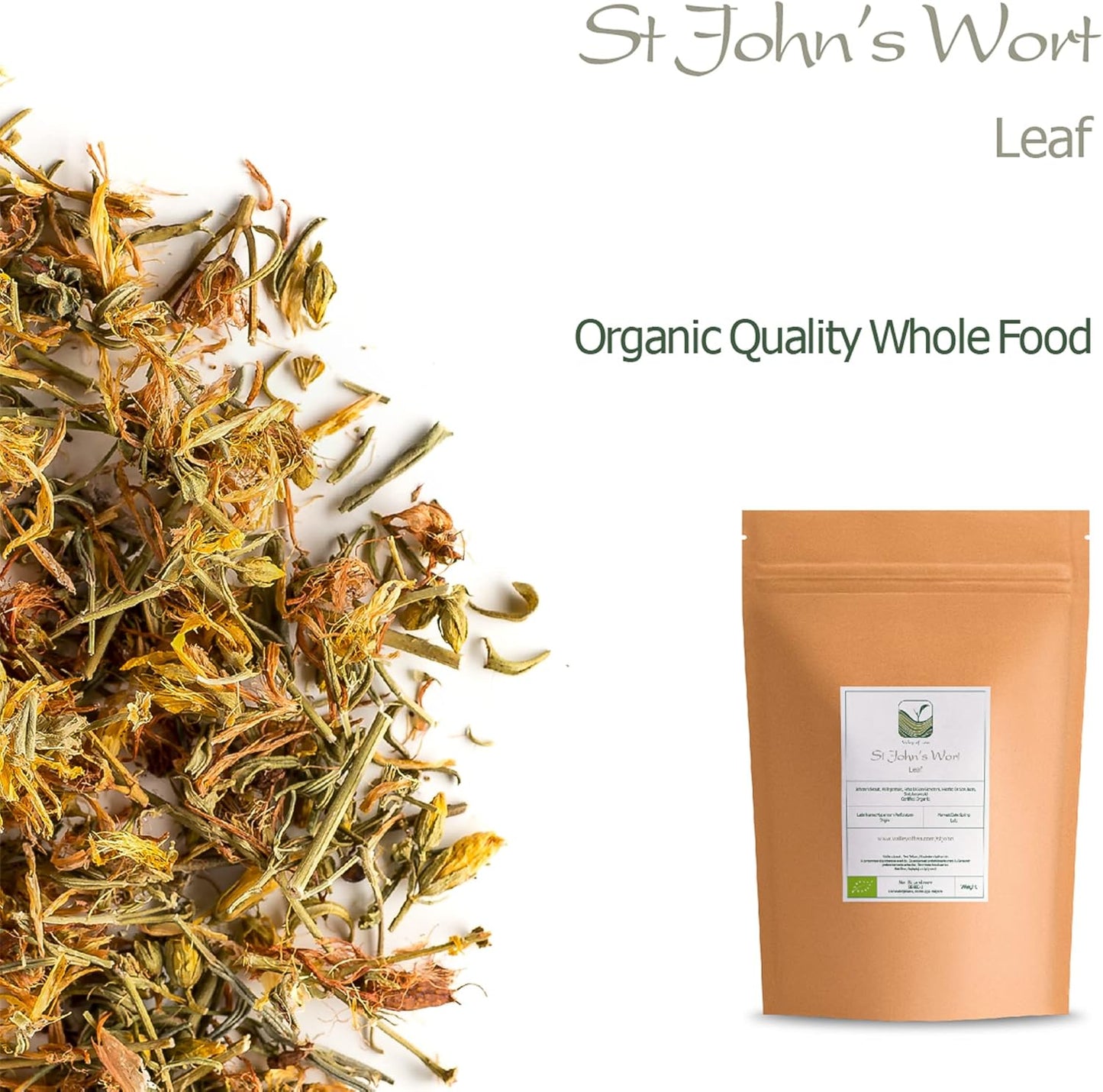 Organic St. John's Wort Tea from the Valley of Tea - Hypericum Perforatum Herbal Blend