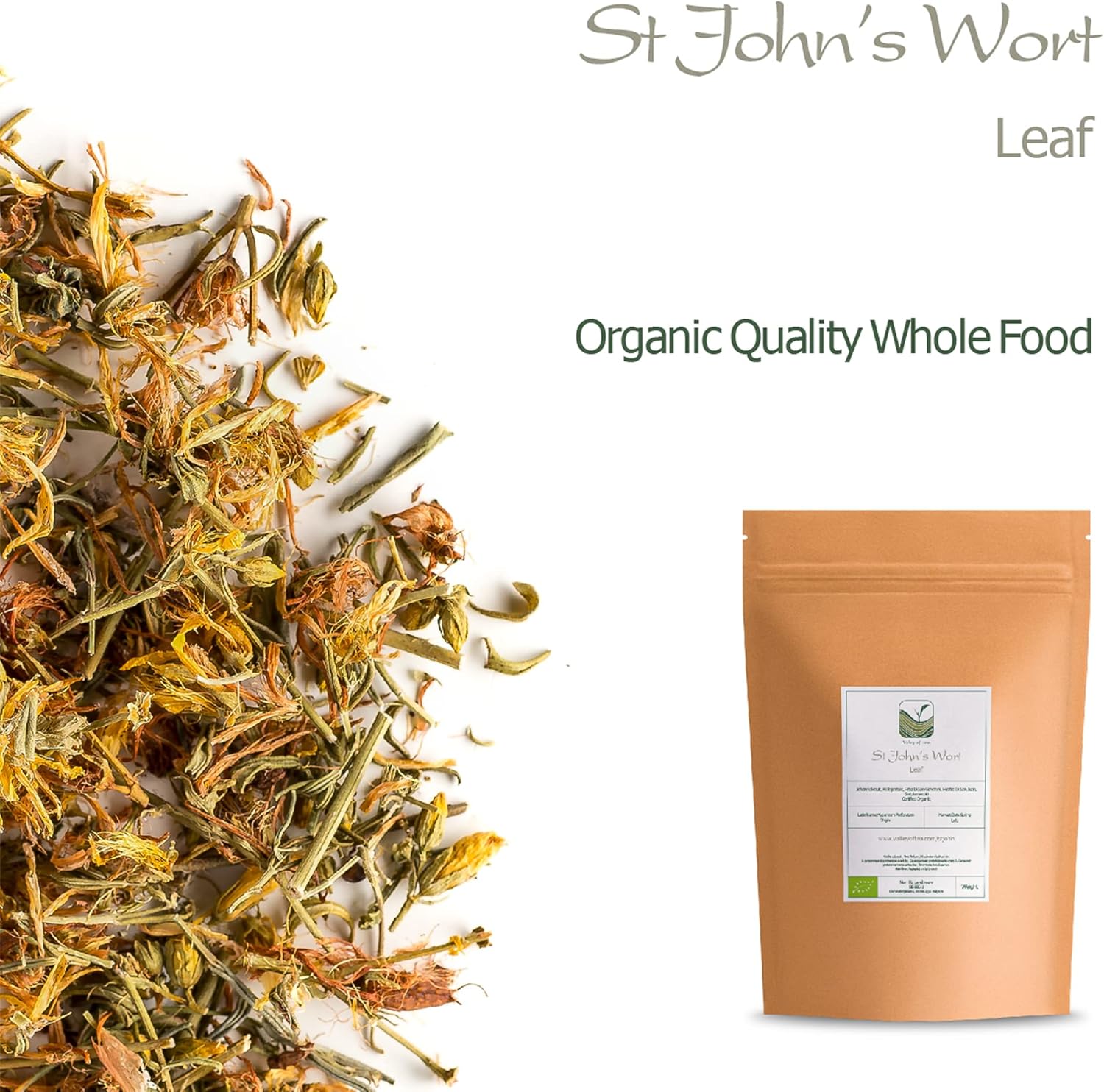 Organic St. John's Wort Tea from the Valley of Tea - Hypericum Perforatum Herbal Blend