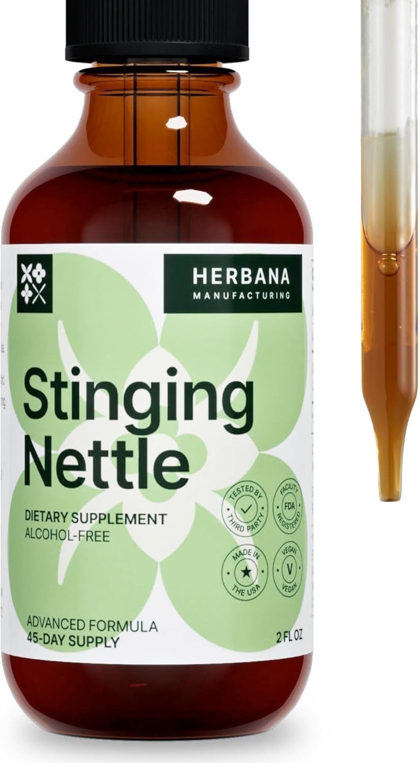 Organic Stinging Nettle Leaf and Root Liquid Extract - Herbal Supplement for Urinary & Kidney Support - 45-Day Supply - High Potency Formula for Men and Women