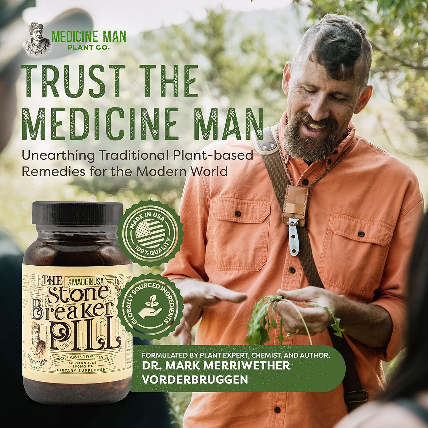 Organic Stone Breaker Pill - 60 Capsules for Kidney & Gallbladder with Chanca Piedra, Celery Seeds, Saw Palmetto - Herbal Supplement for Stones