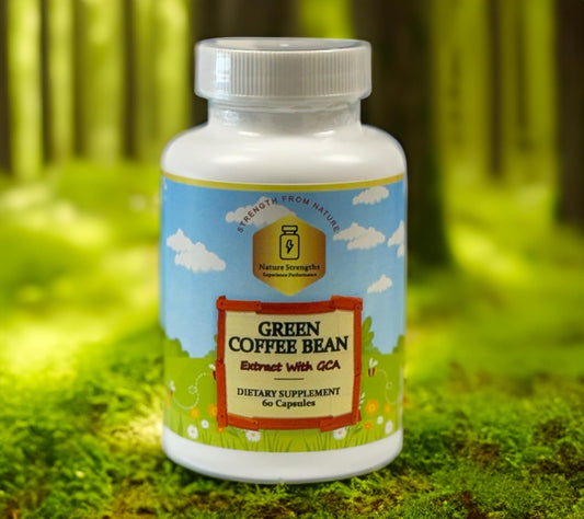 Organic Strength Green Coffee Bean Extract Capsules - 800mg with 50% GCA, Natural Antioxidant Support - 60 Veggie Caps - USA Made