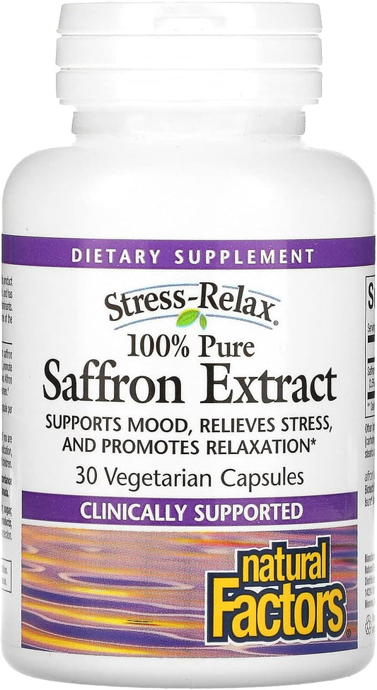 Organic Stress-Relief: Affron Saffron Extract Capsules - 30 Count