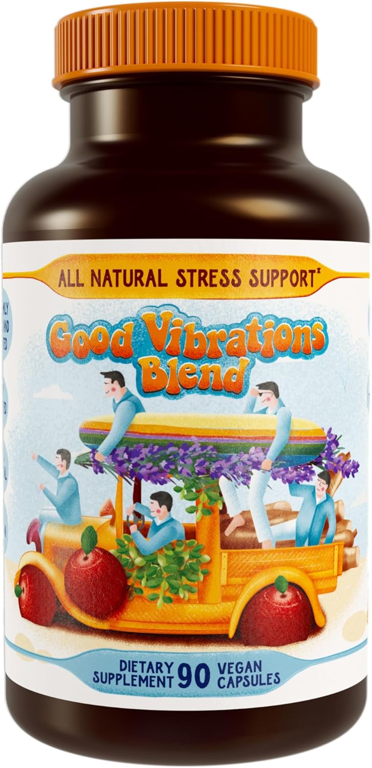 Organic Stress Relief Blend with Ashwagandha Root and Lion's Mane for Mood and Energy Support by Hippie Farms