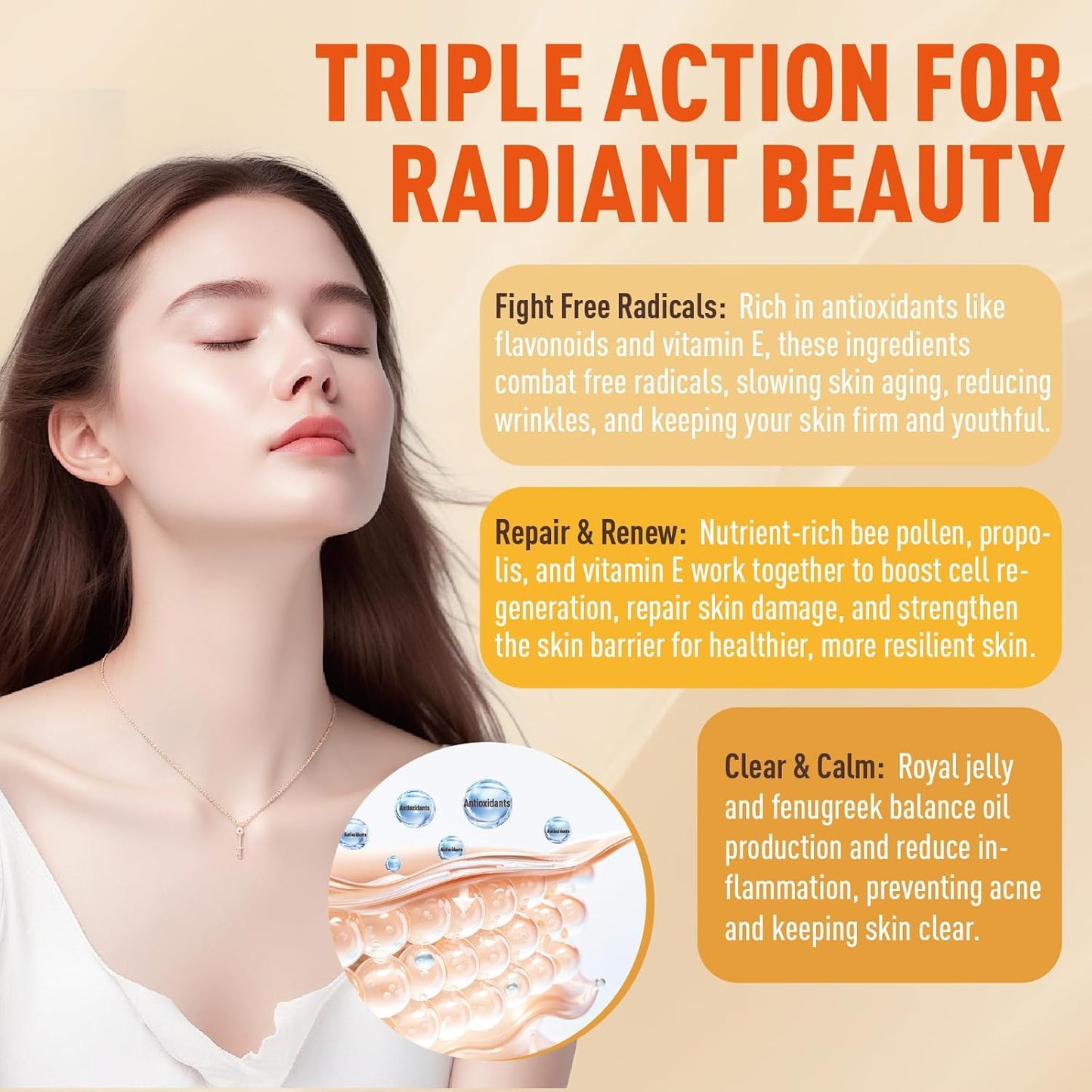 Organic Sugar-Free Bee Pollen Gummies 1000mg for Women - Breast Growth Support with Fenugreek, Royal Jelly, Propolis - Rich in Vitamin E for Immunity & Skin Care