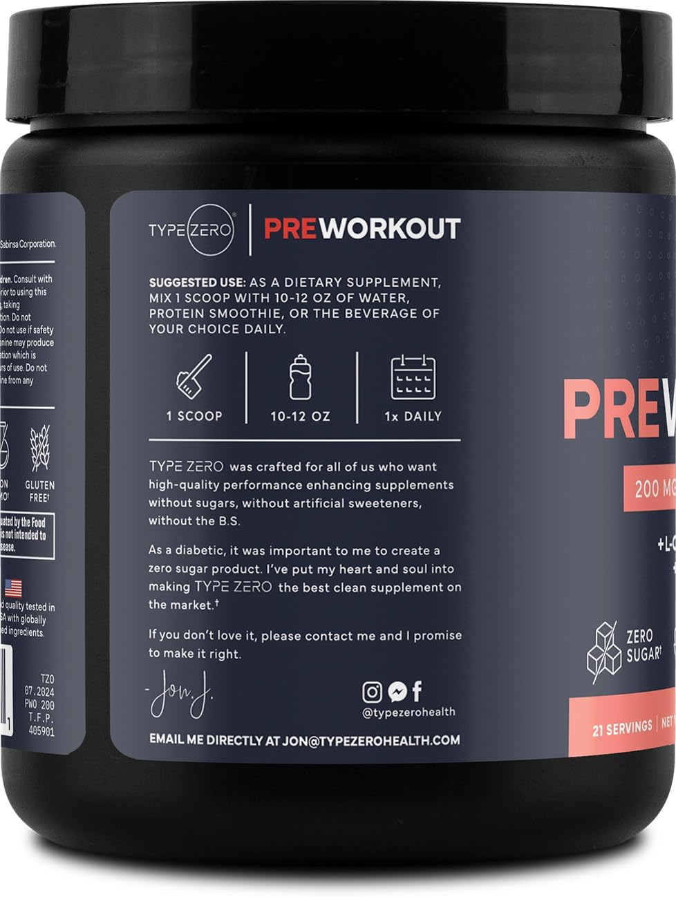 Organic Sugar-Free Pre-Workout Powder with Beet Root, L-Arginine, and L-Citrulline for Men & Women, Fruit Punch Flavor (11.3 oz)