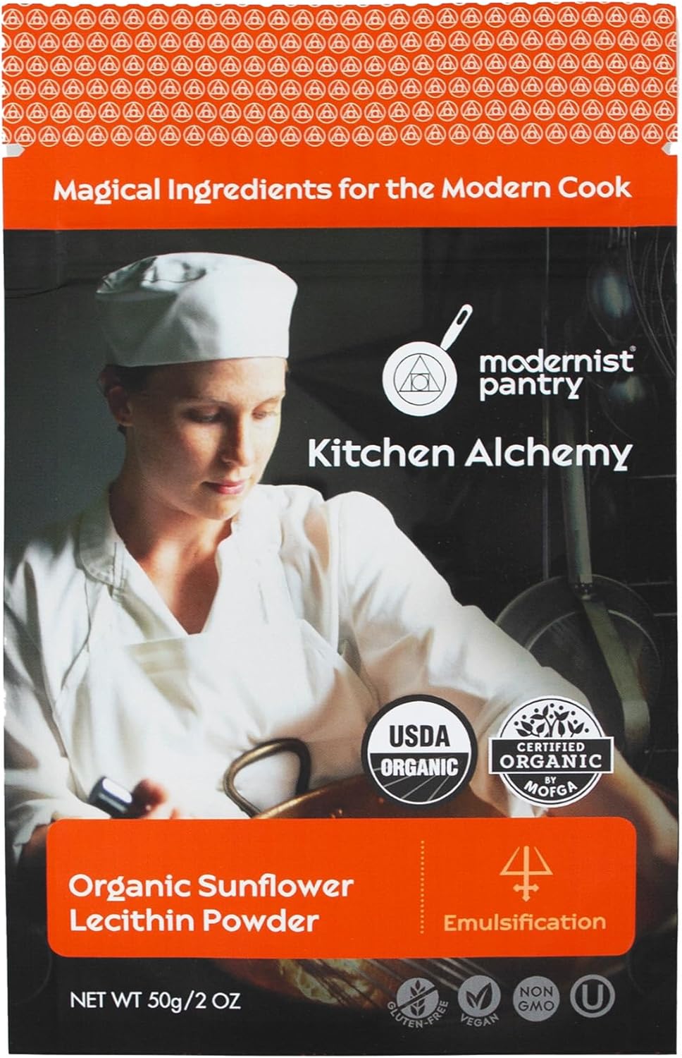 Organic Sunflower Lecithin Powder - Gluten-Free & Vegan Certified - 50g/2oz