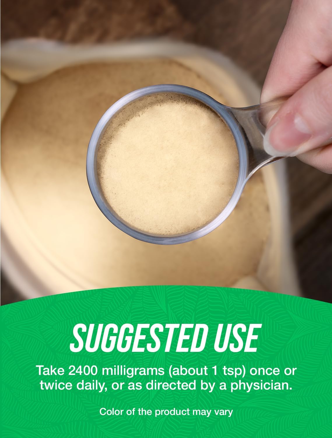 Organic Sunflower Lecithin Powder - Vegan & Gluten Free Supplement, Food Grade Lecithin Powder, 2400mg per Serving, 1kg (2.2 lbs) - BulkSupplements